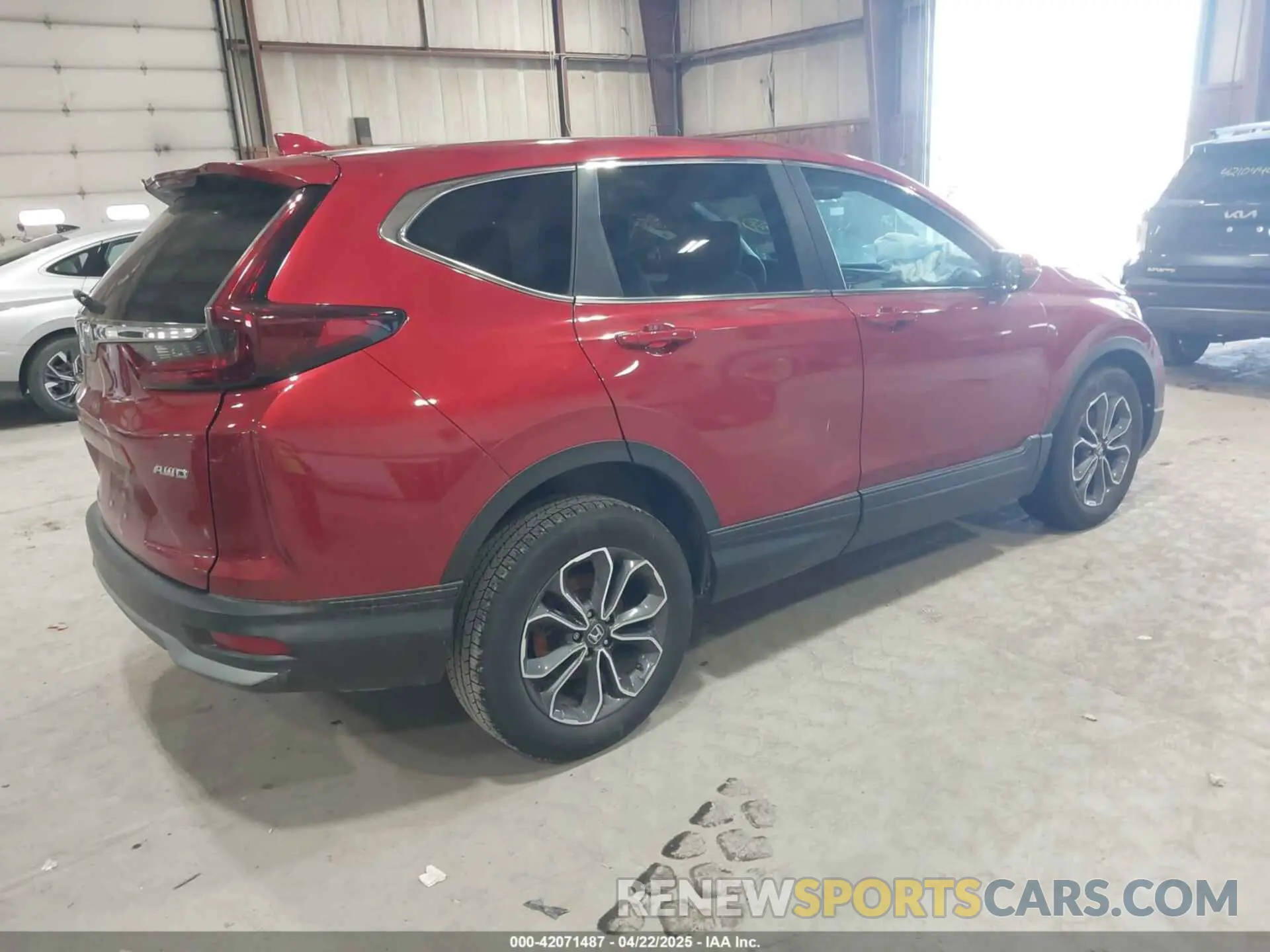 4 fotografías del automóvil dañado 2HKRW2H53MH621761 HONDA CR-V 2021