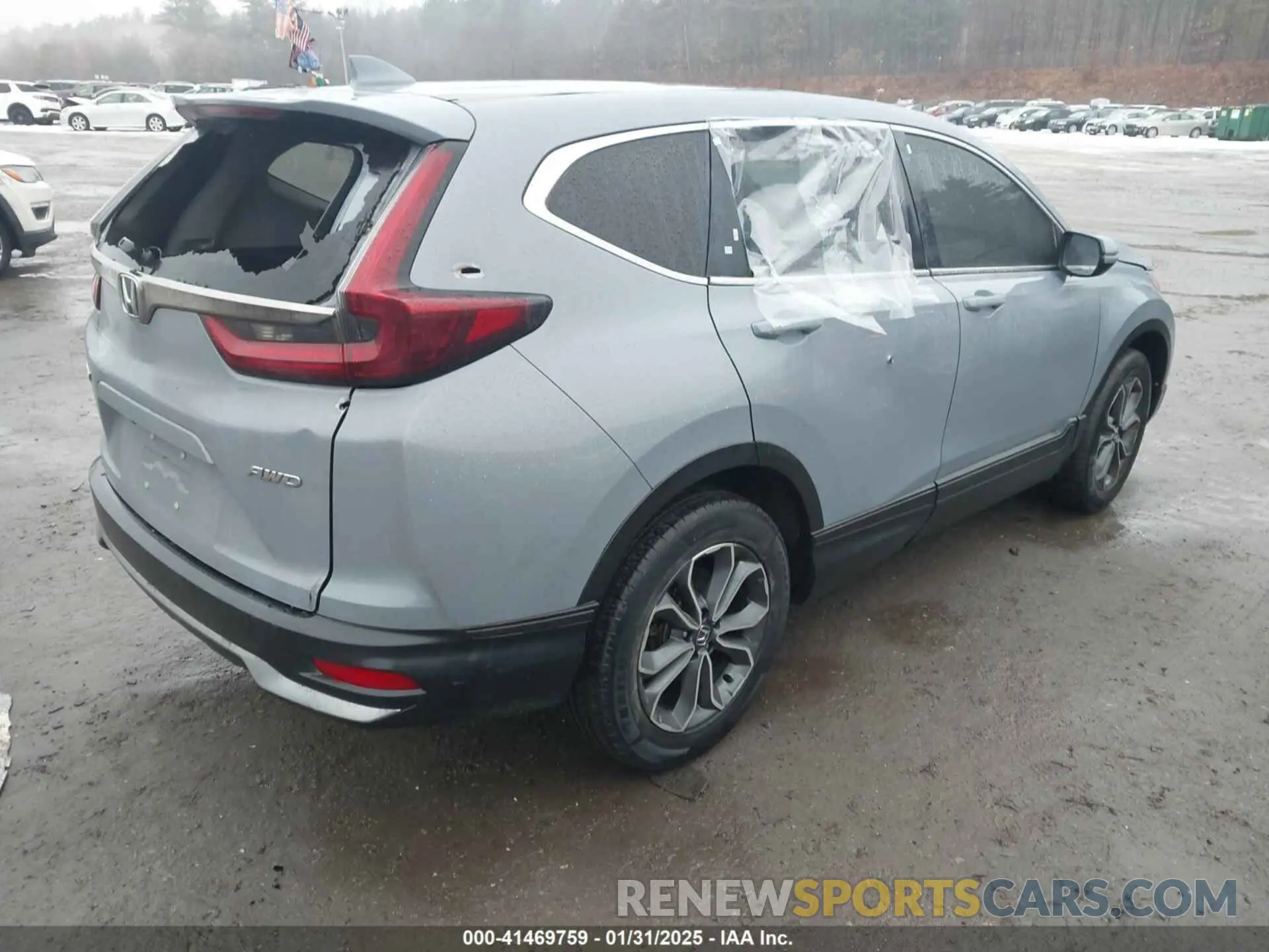 4 fotografías del automóvil dañado 2HKRW2H54MH607156 HONDA CR-V 2021
