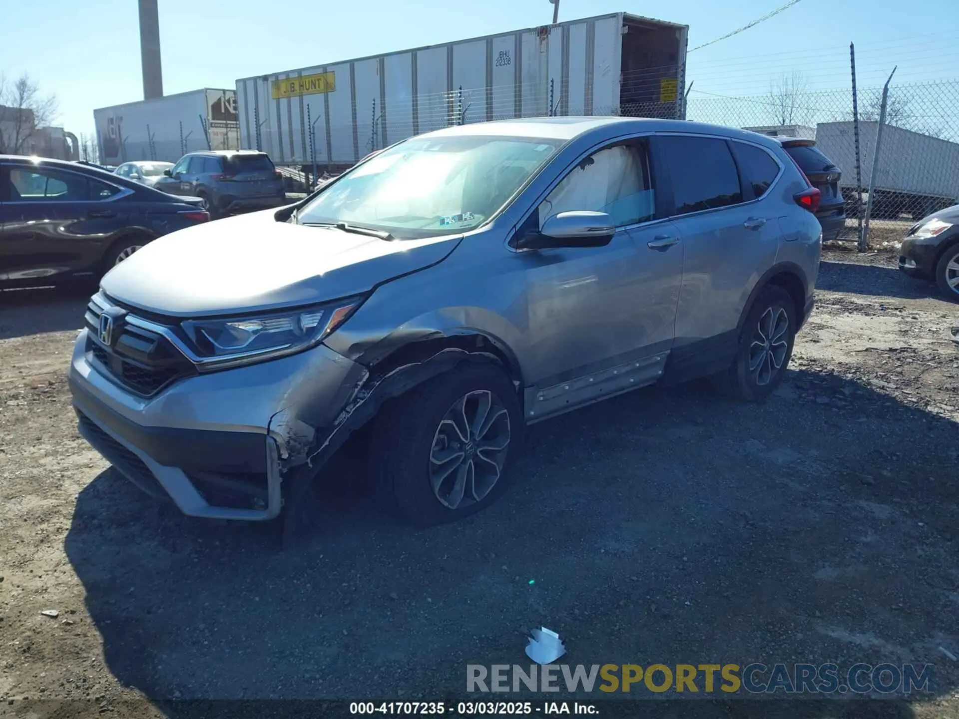 2 fotografías del automóvil dañado 2HKRW2H82MH656656 HONDA CR-V 2021
