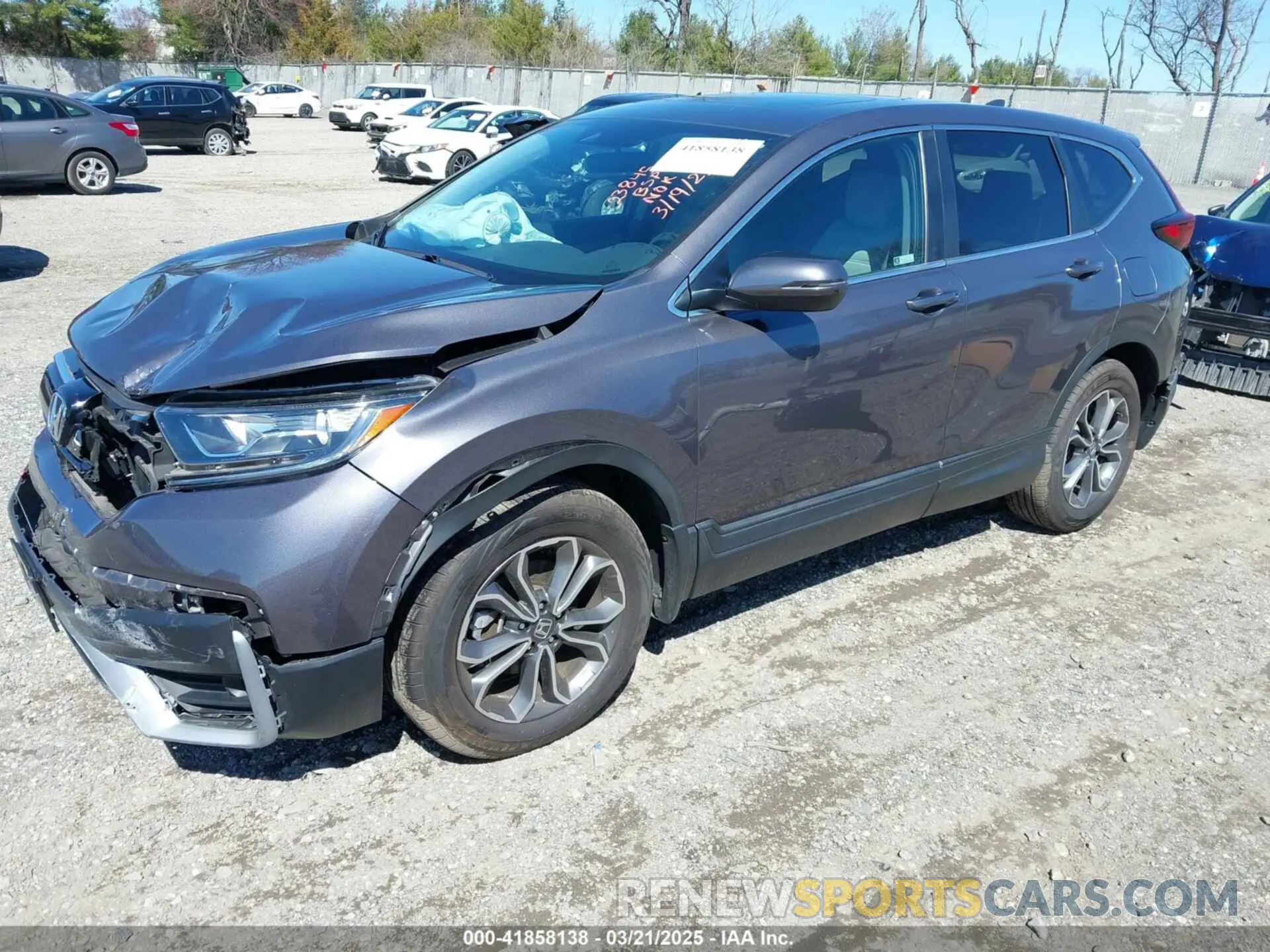 2 fotografías del automóvil dañado 2HKRW2H52NH611255 HONDA CR-V 2022