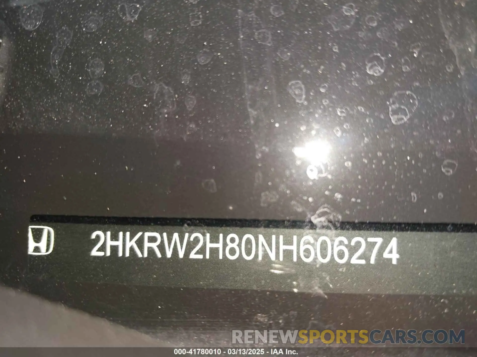 17 fotografías del automóvil dañado 2HKRW2H80NH606274 HONDA CR-V 2022