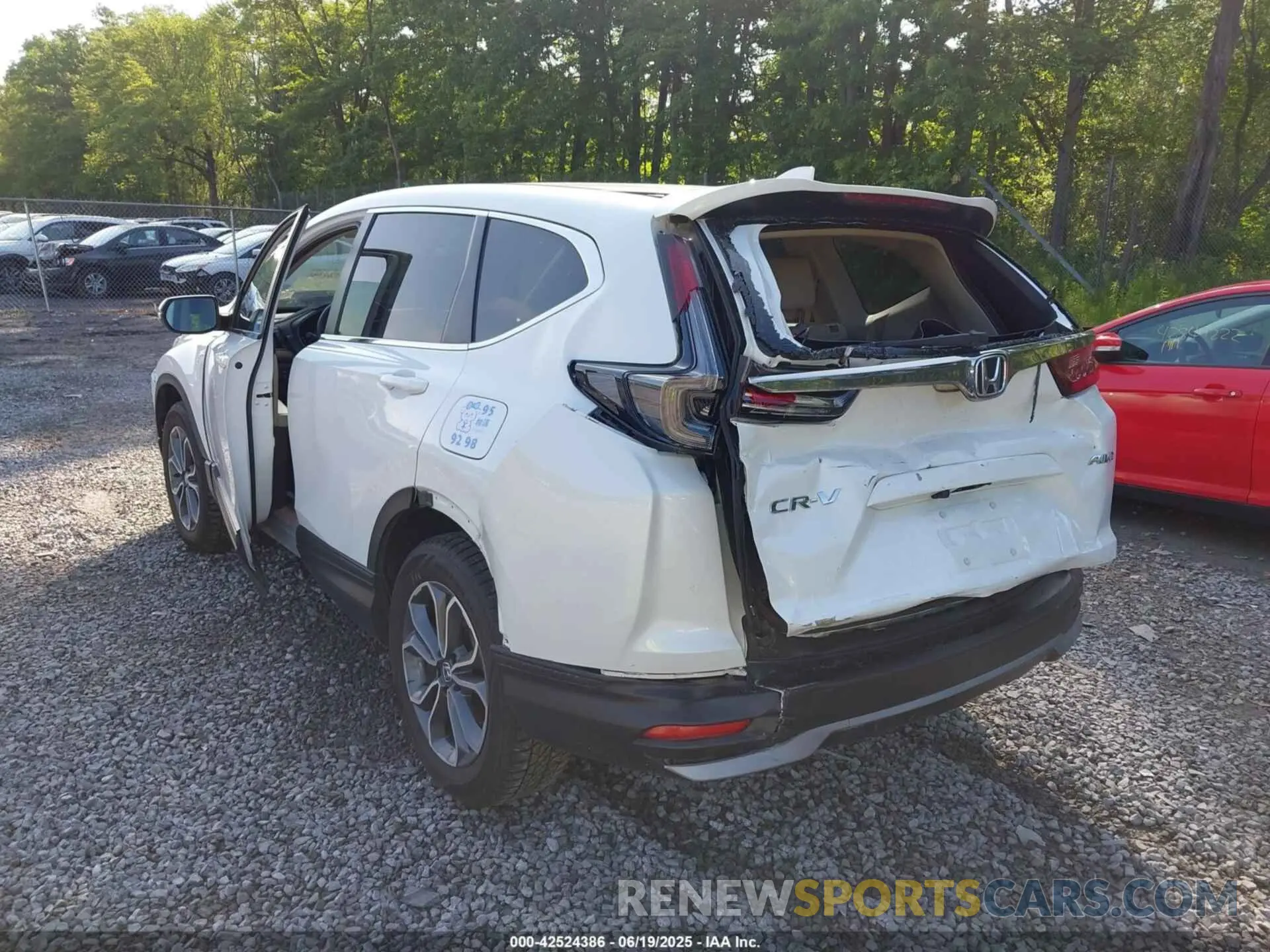 6 fotografías del automóvil dañado 2HKRW2H83NH604485 HONDA CR-V 2022