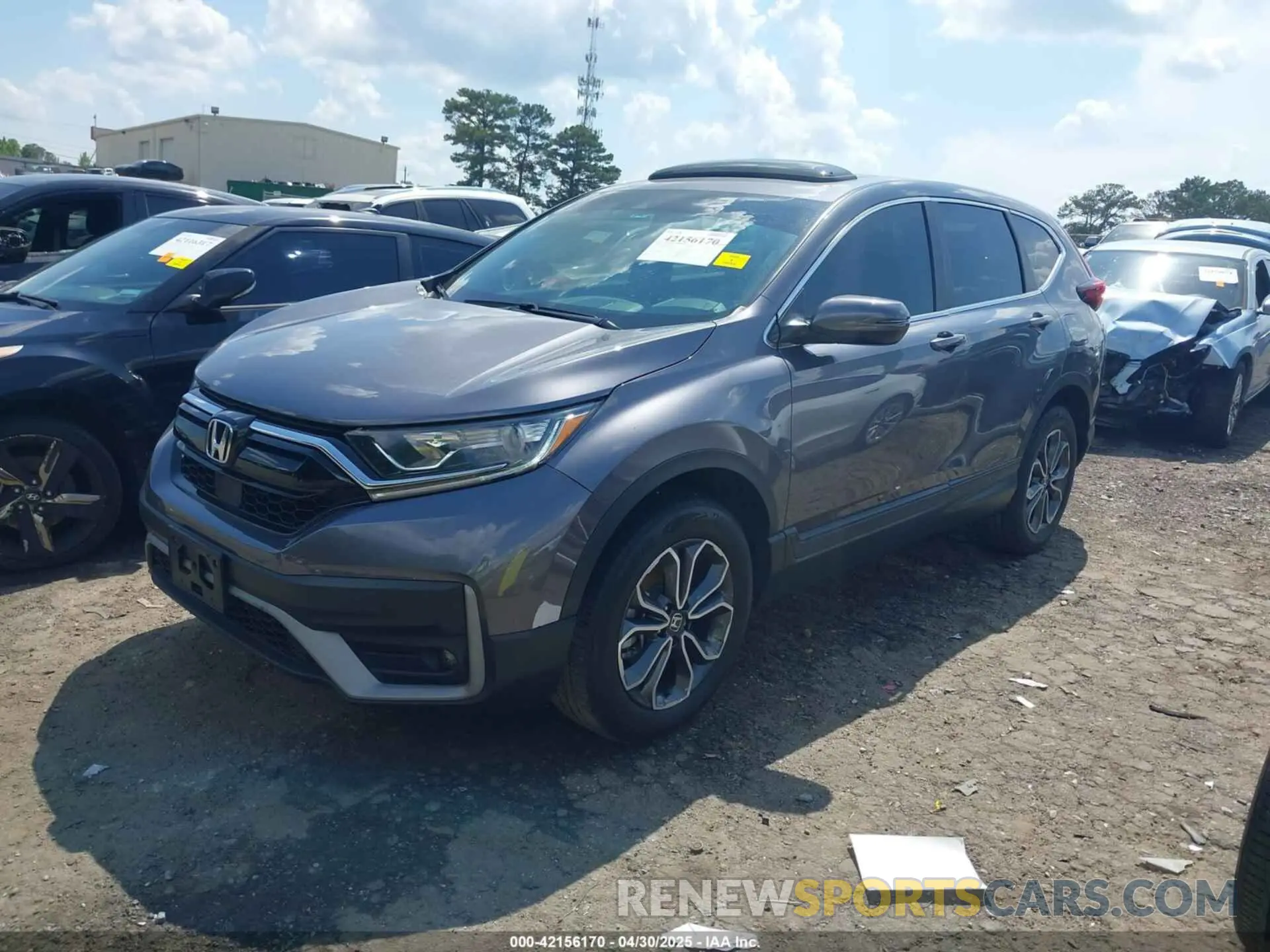 2 fotografías del automóvil dañado 2HKRW2H87NH631057 HONDA CR-V 2022