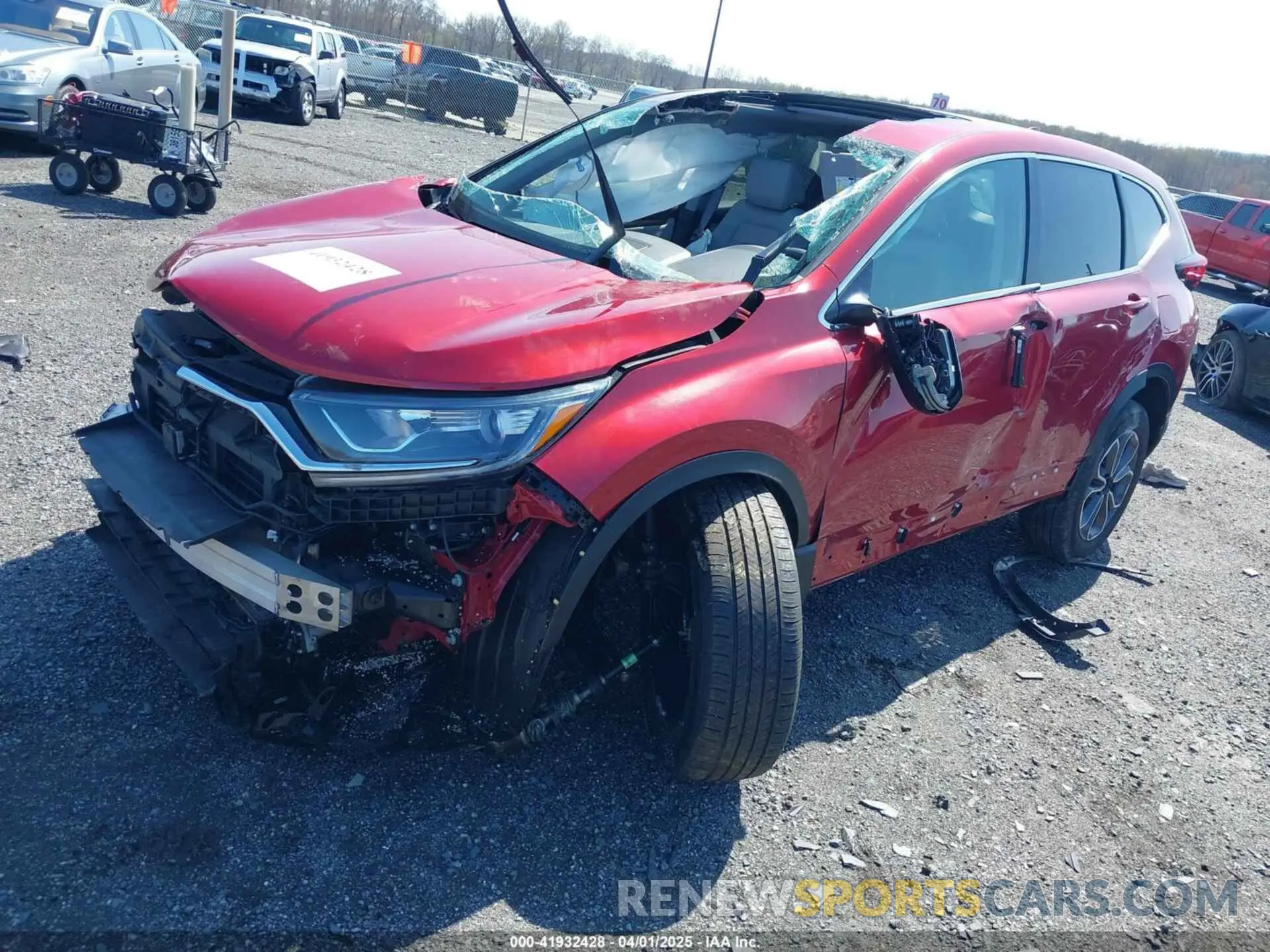 2 fotografías del automóvil dañado 2HKRW2H89NH669132 HONDA CR-V 2022
