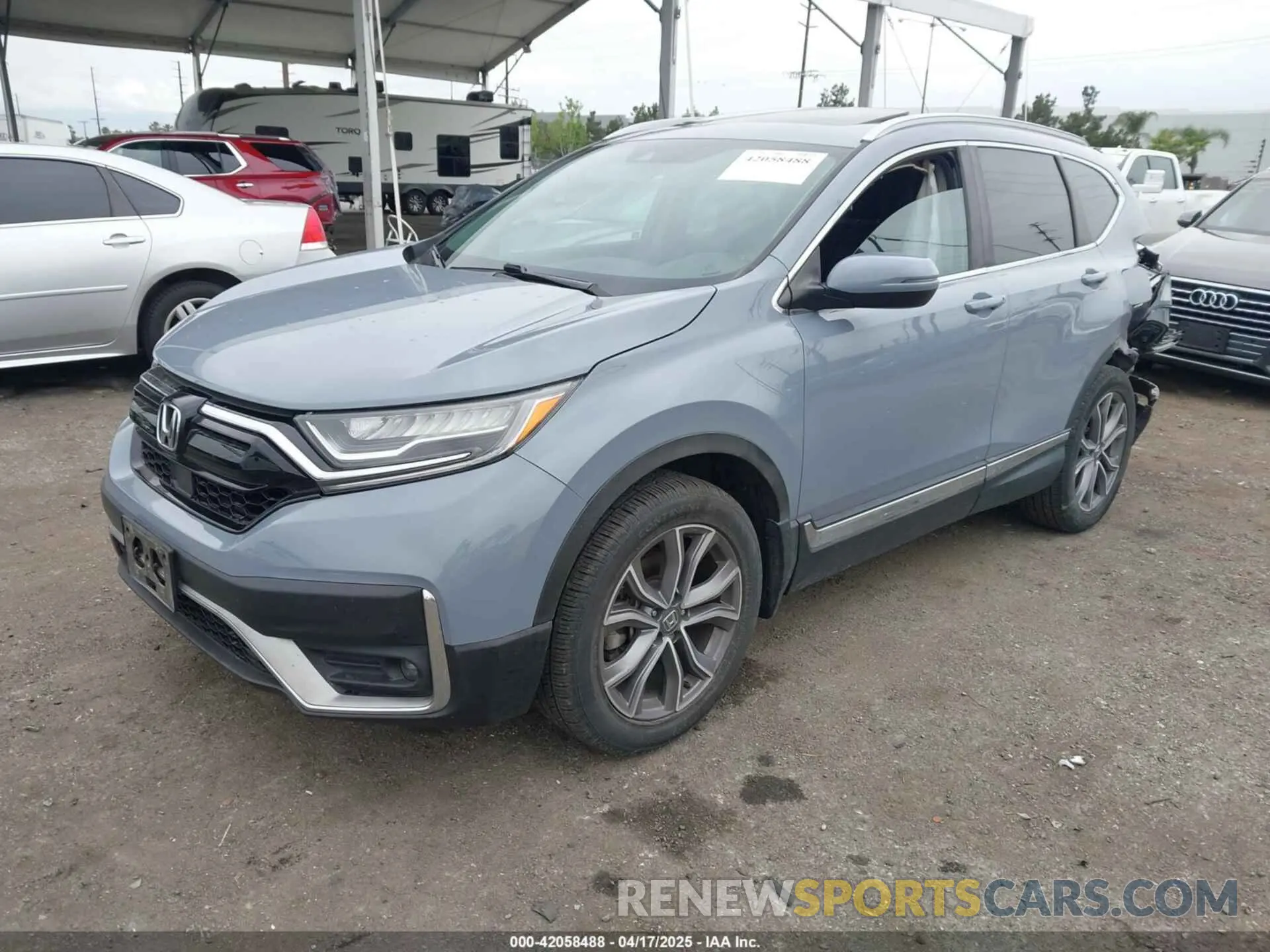 2 fotografías del automóvil dañado 2HKRW2H90NH600337 HONDA CR-V 2022