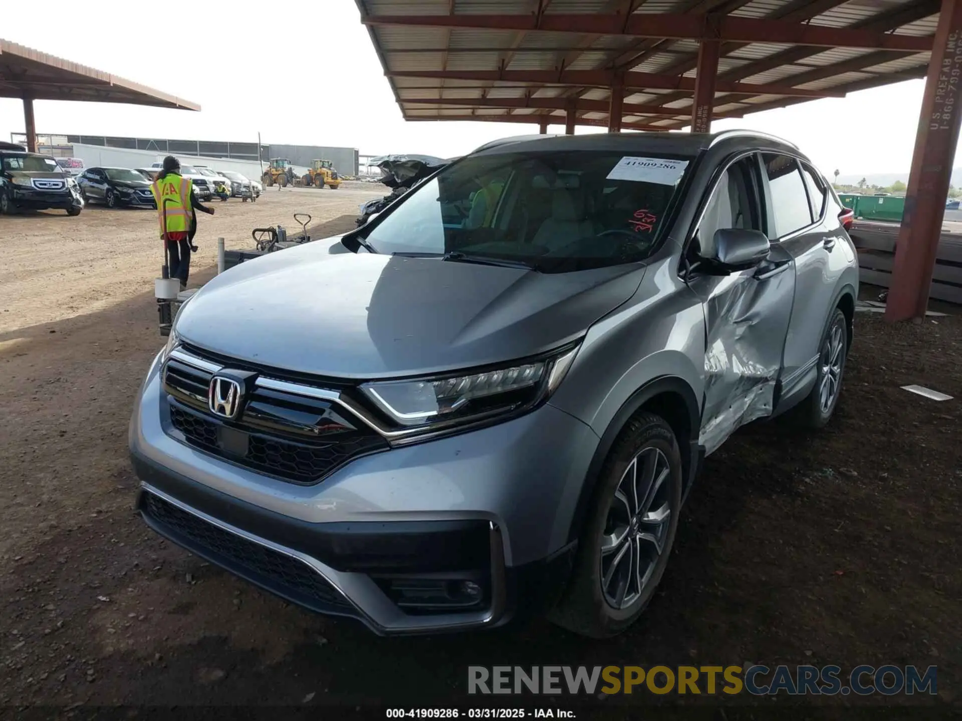 2 fotografías del automóvil dañado 2HKRW2H90NH639932 HONDA CR-V 2022