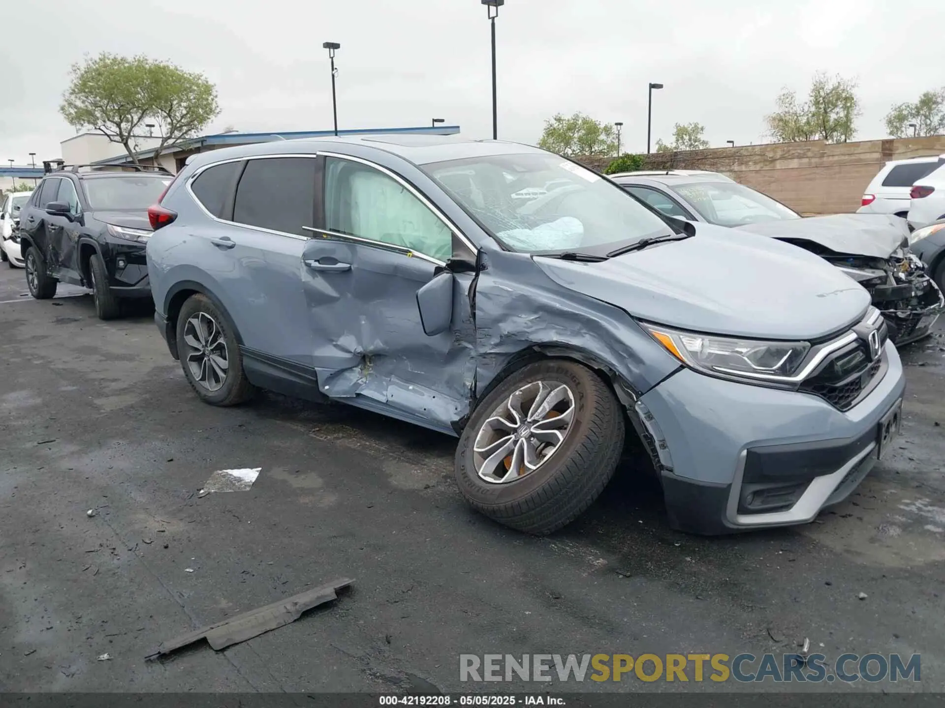 6 fotografías del automóvil dañado 5J6RW1H58NA023565 HONDA CR-V 2022