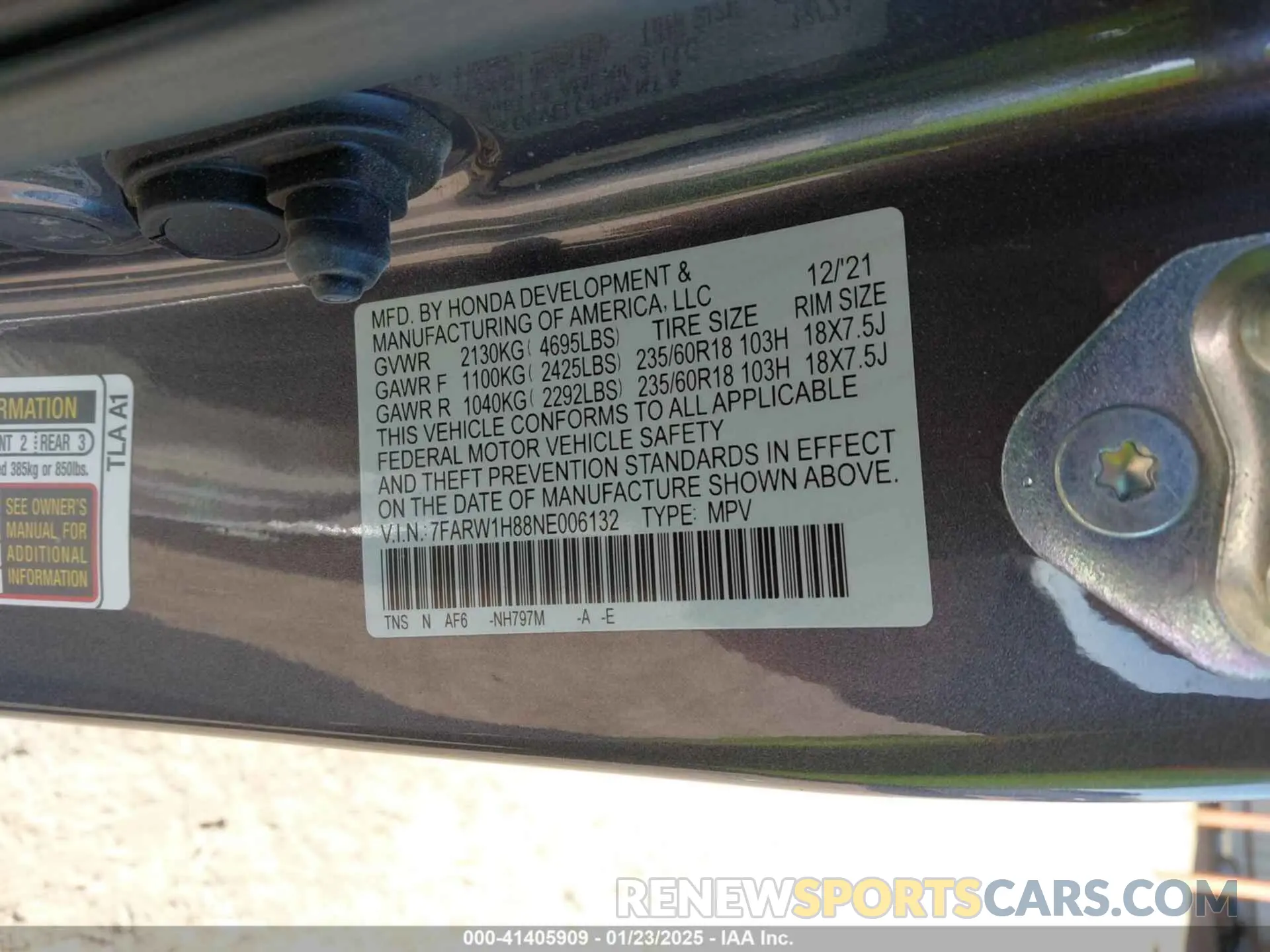 9 fotografías del automóvil dañado 7FARW1H88NE006132 HONDA CR-V 2022