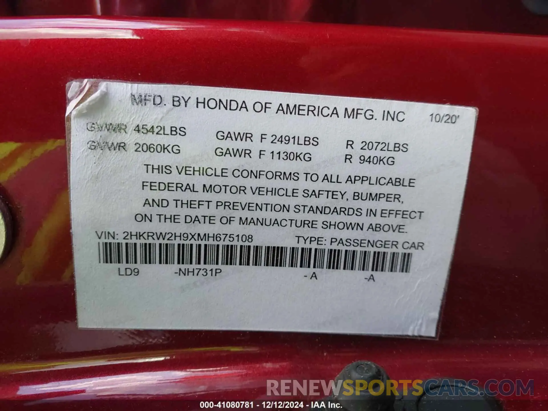 9 fotografías del automóvil dañado 7FARW2H99NE025769 HONDA CR-V 2022