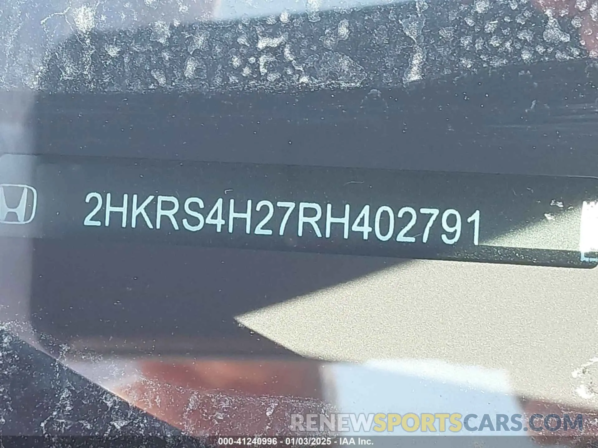 9 fotografías del automóvil dañado 2HKRS4H27RH402791 HONDA CR-V 2024