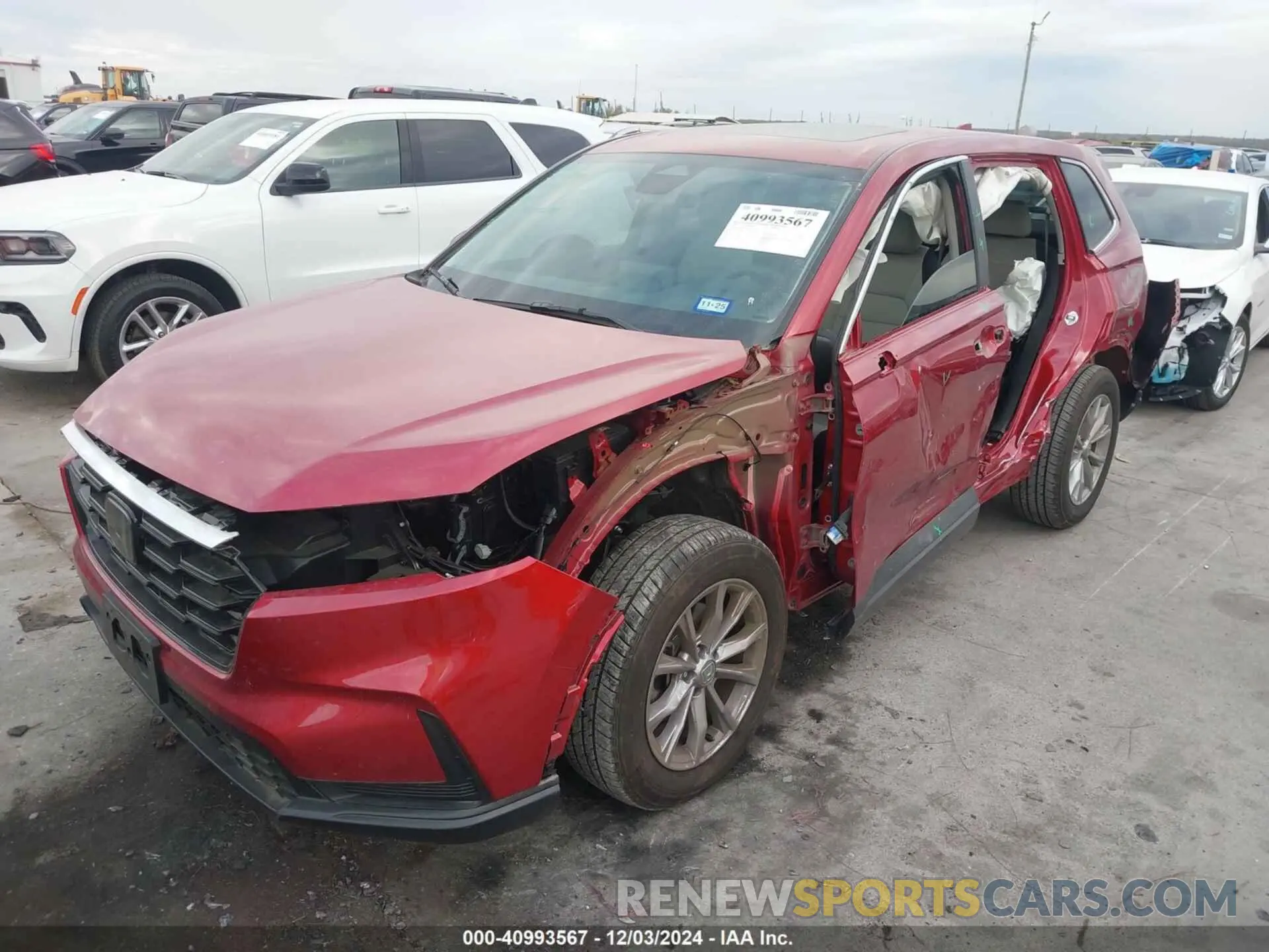 2 fotografías del automóvil dañado 2HKRS4H41RH438235 HONDA CR-V 2024