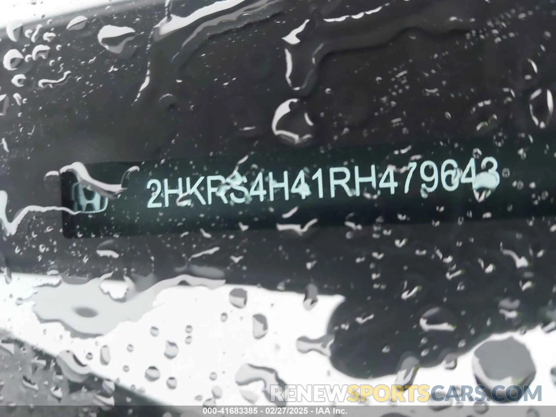 9 fotografías del automóvil dañado 2HKRS4H41RH479643 HONDA CR-V 2024
