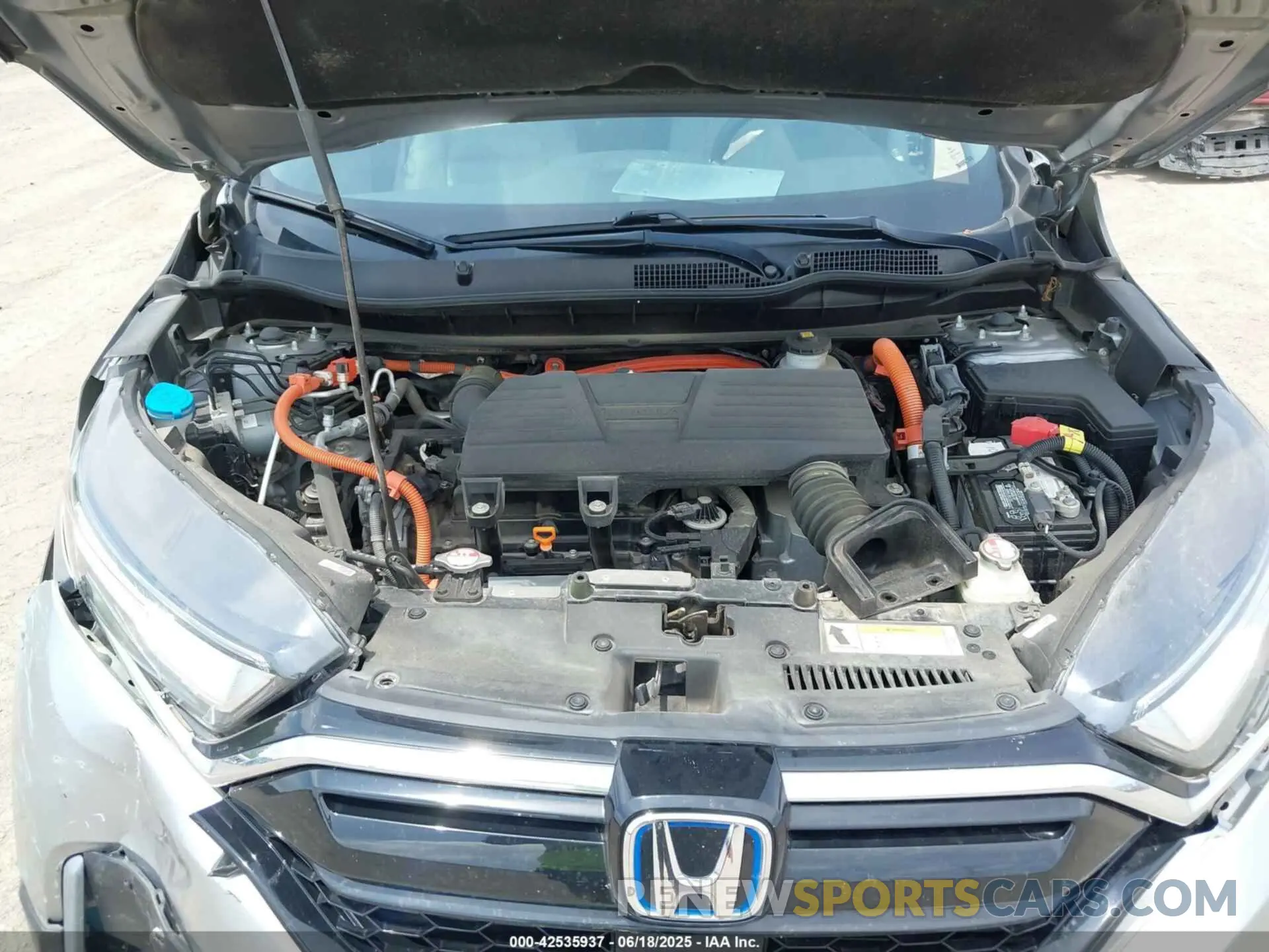 10 fotografías del automóvil dañado 7FART6H51ME037846 HONDA CR-V HYBRID 2021