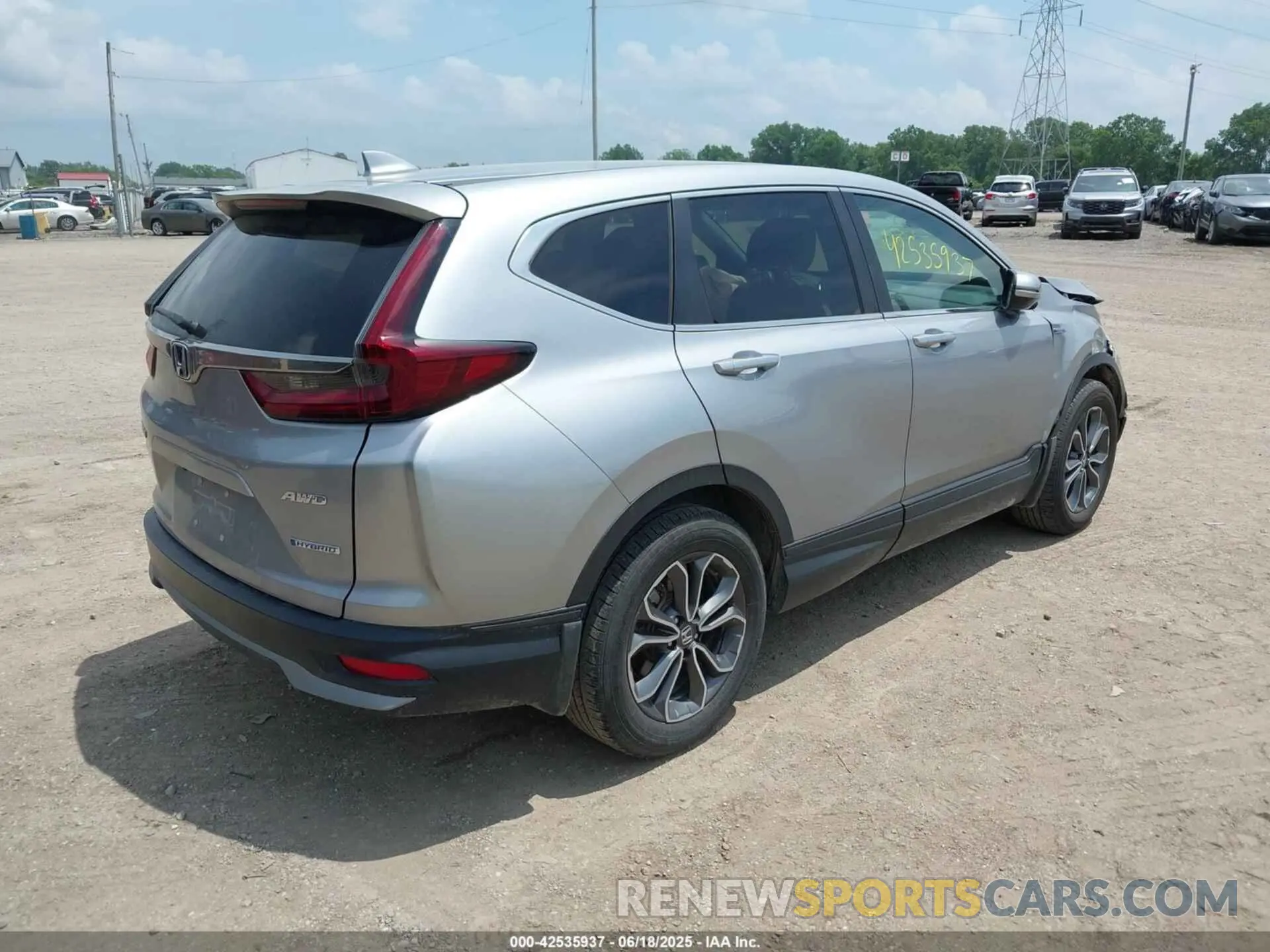 4 fotografías del automóvil dañado 7FART6H51ME037846 HONDA CR-V HYBRID 2021