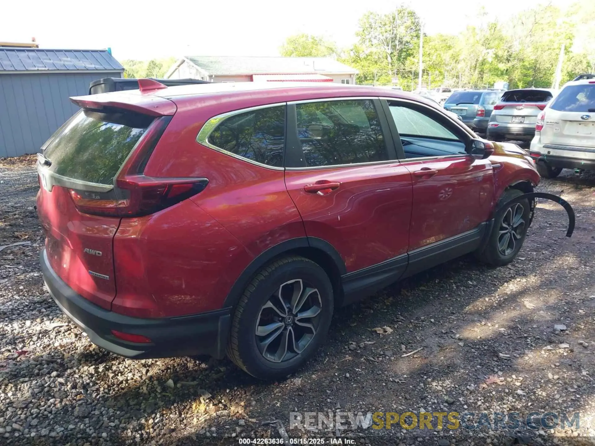4 fotografías del automóvil dañado 7FART6H55ME001755 HONDA CR-V HYBRID 2021