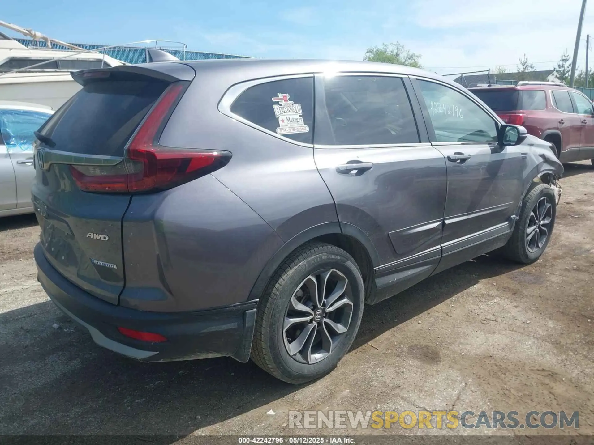 4 fotografías del automóvil dañado 7FART6H89ME010307 HONDA CR-V HYBRID 2021