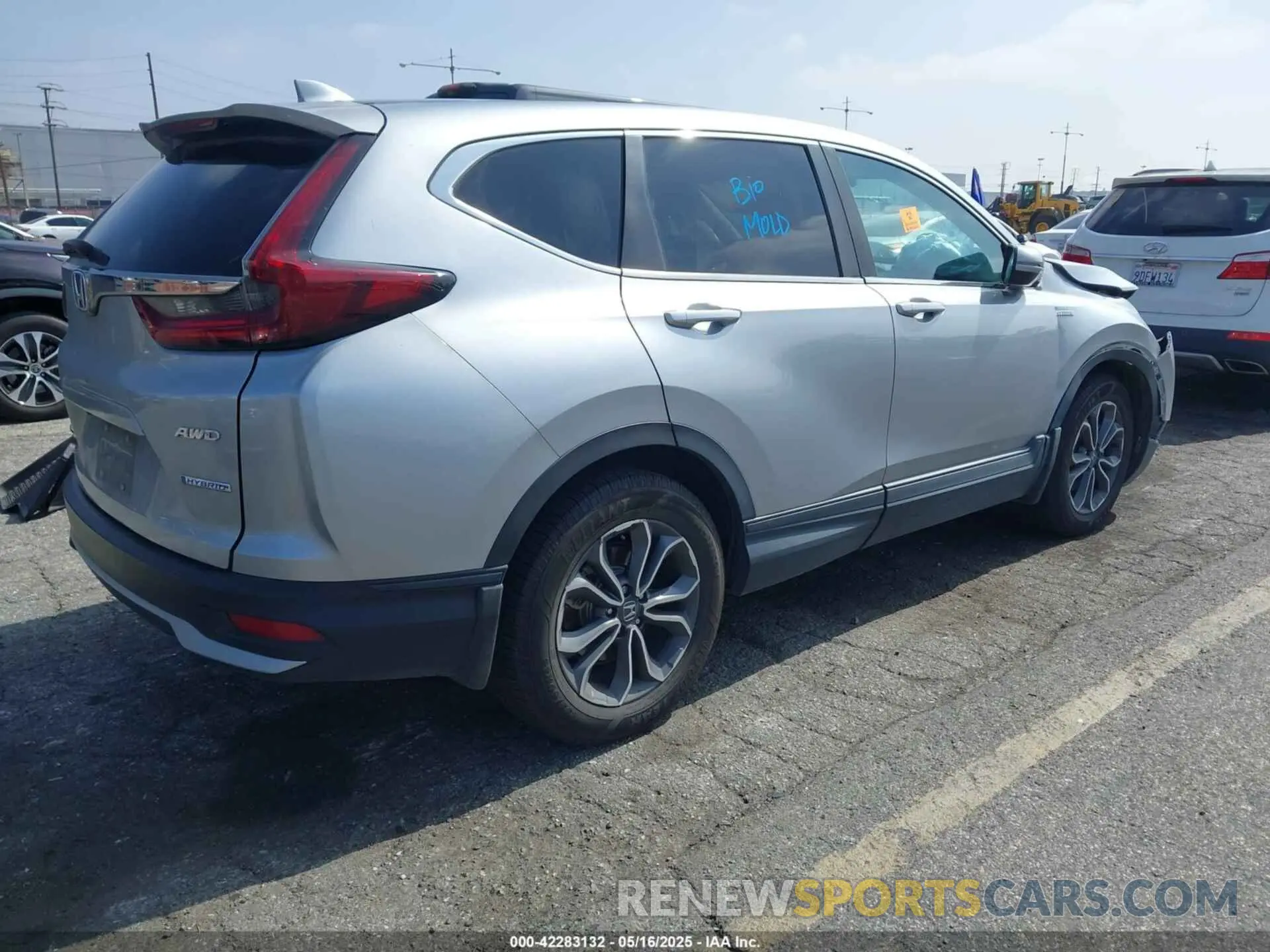4 fotografías del automóvil dañado 5J6RT6H50NL013610 HONDA CR-V HYBRID 2022