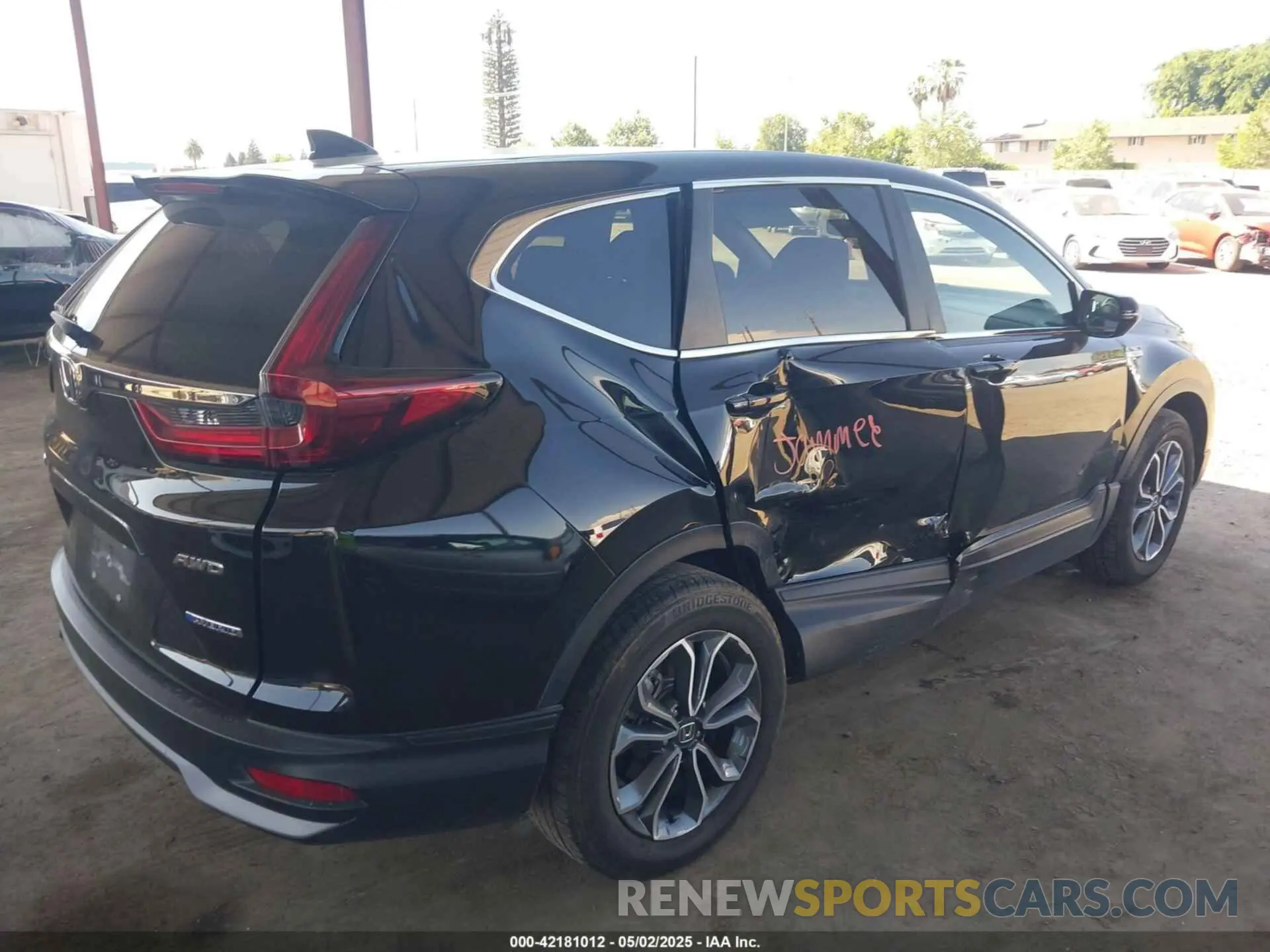 4 fotografías del automóvil dañado 5J6RT6H59NL037954 HONDA CR-V HYBRID 2022