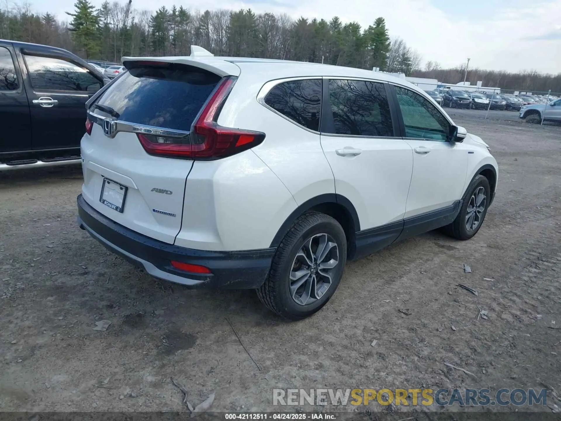 4 fotografías del automóvil dañado 5J6RT6H80NL002696 HONDA CR-V HYBRID 2022