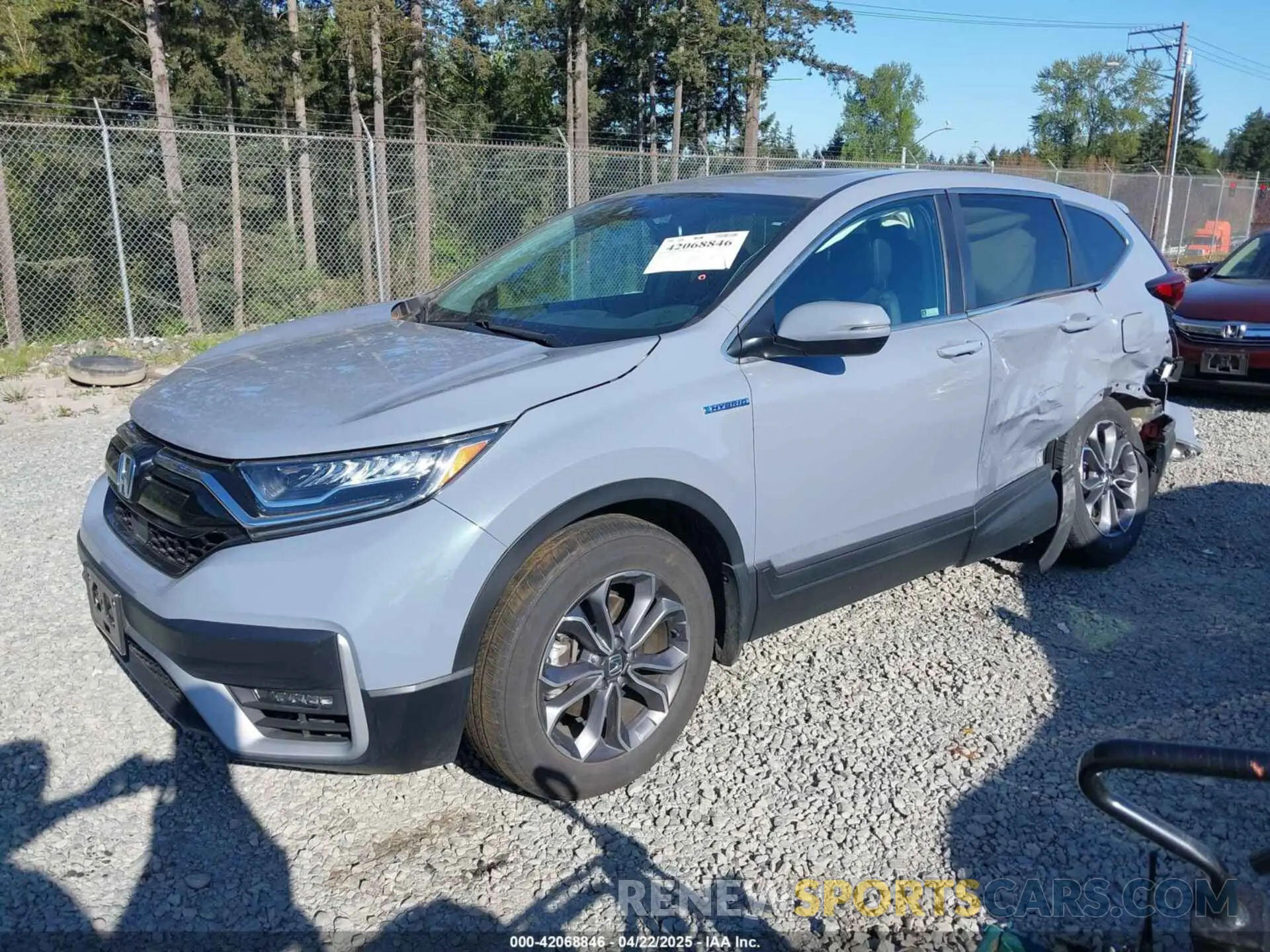 2 fotografías del automóvil dañado 5J6RT6H80NL020258 HONDA CR-V HYBRID 2022