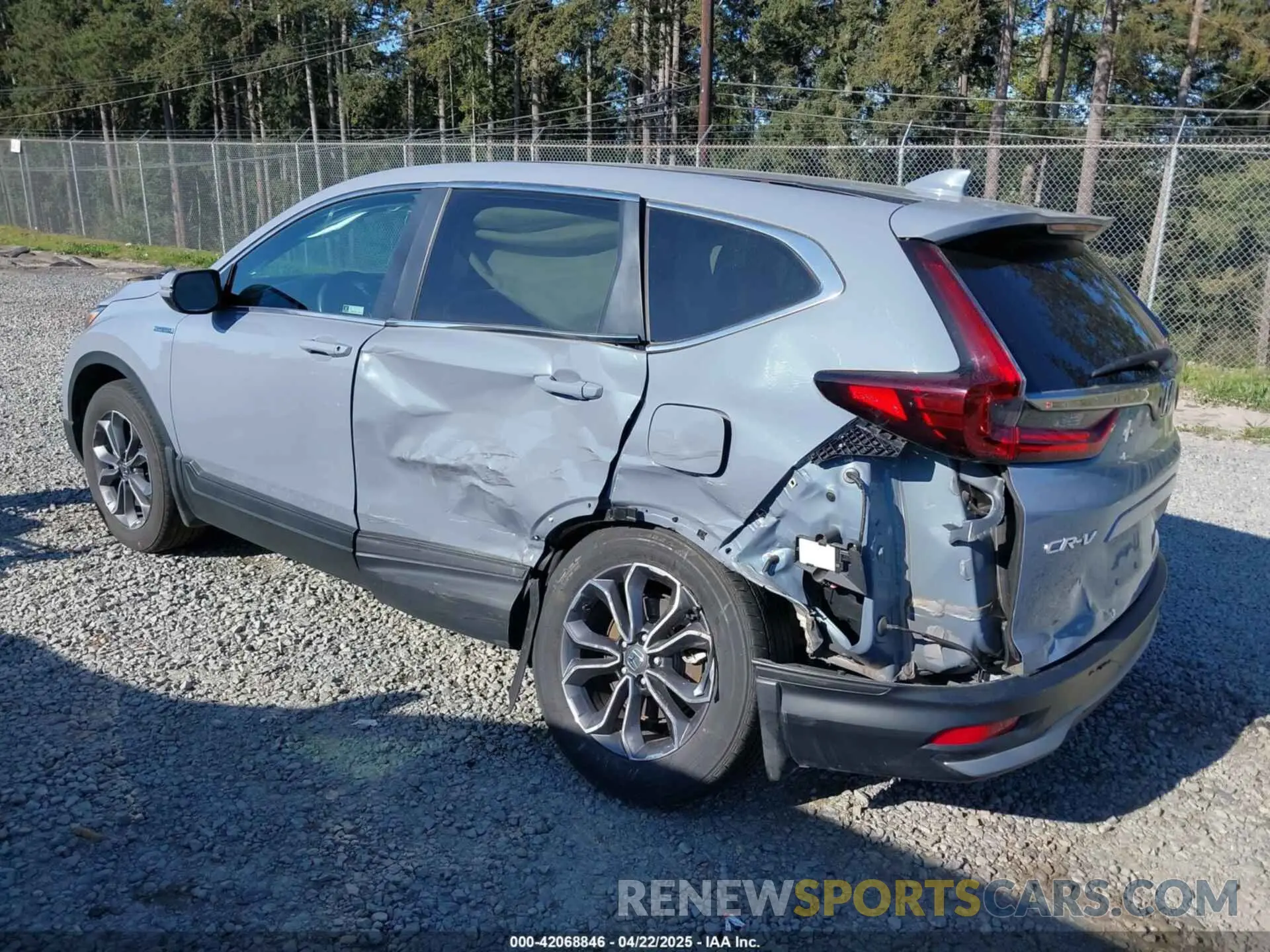3 fotografías del automóvil dañado 5J6RT6H80NL020258 HONDA CR-V HYBRID 2022