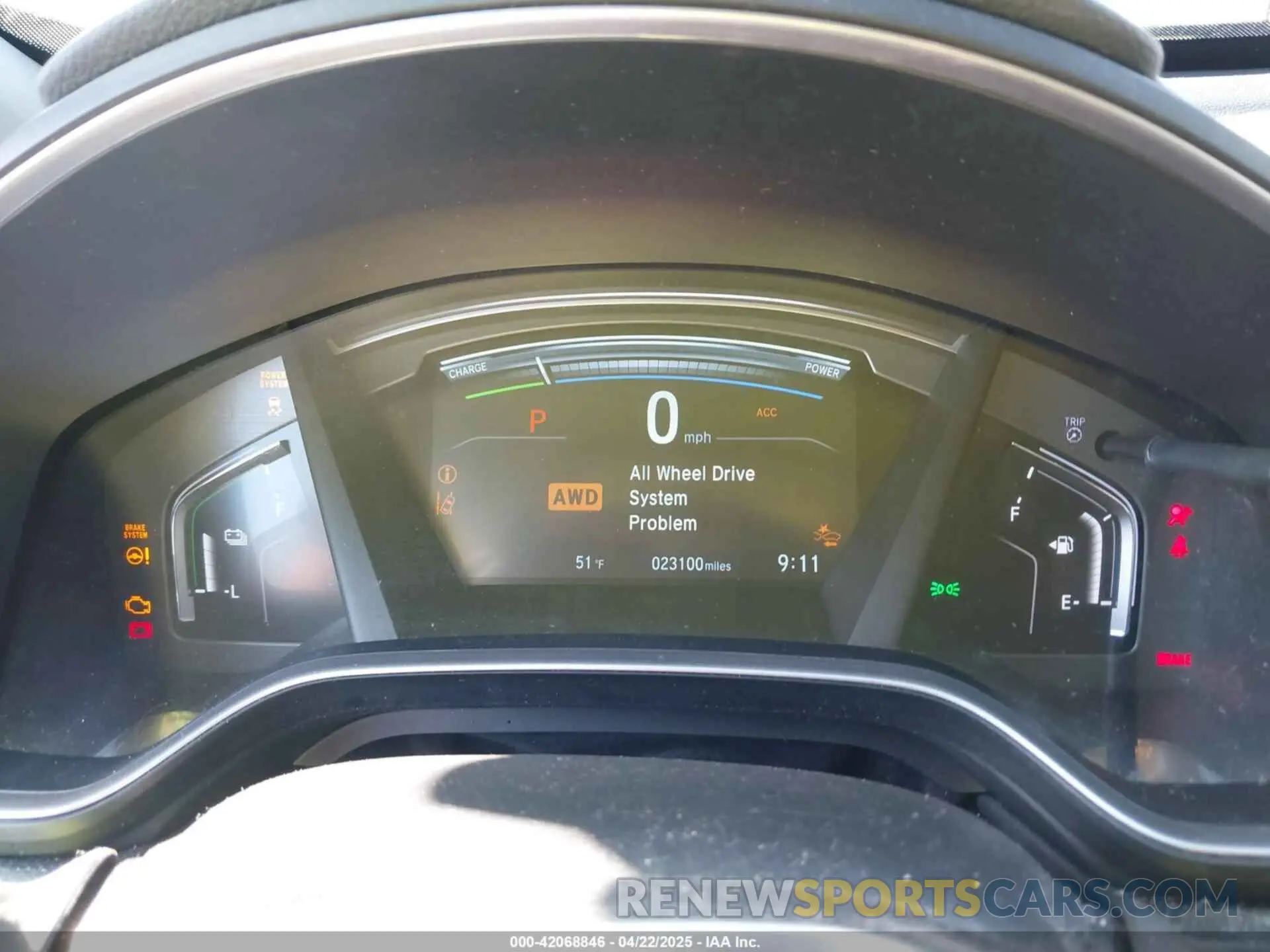 7 fotografías del automóvil dañado 5J6RT6H80NL020258 HONDA CR-V HYBRID 2022