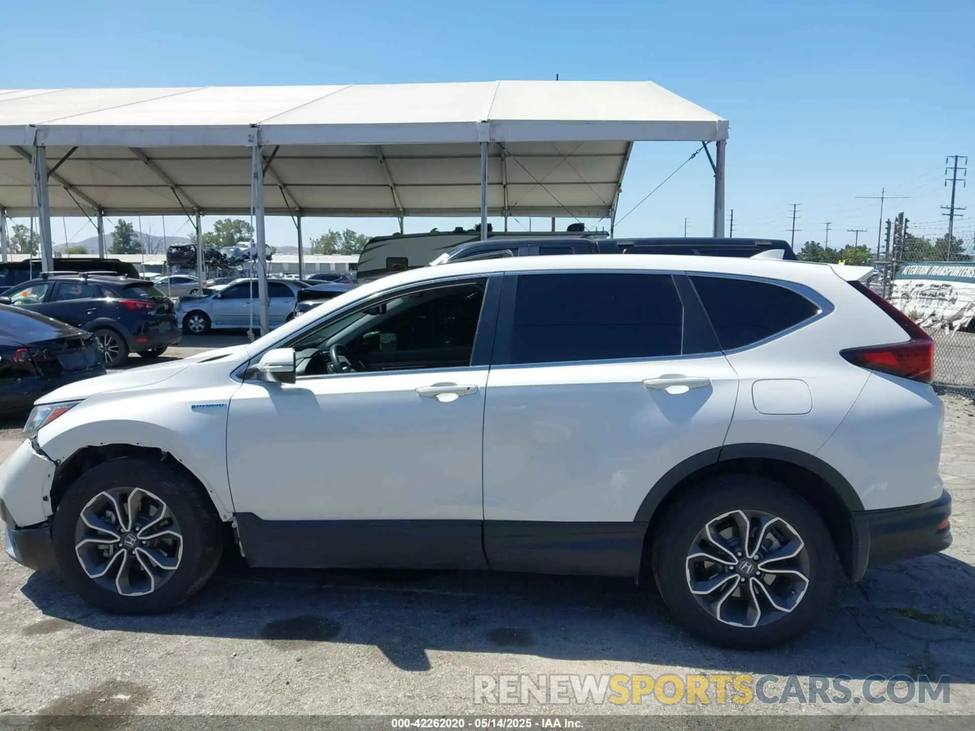 15 fotografías del automóvil dañado 5J6RT6H80NL030272 HONDA CR-V HYBRID 2022