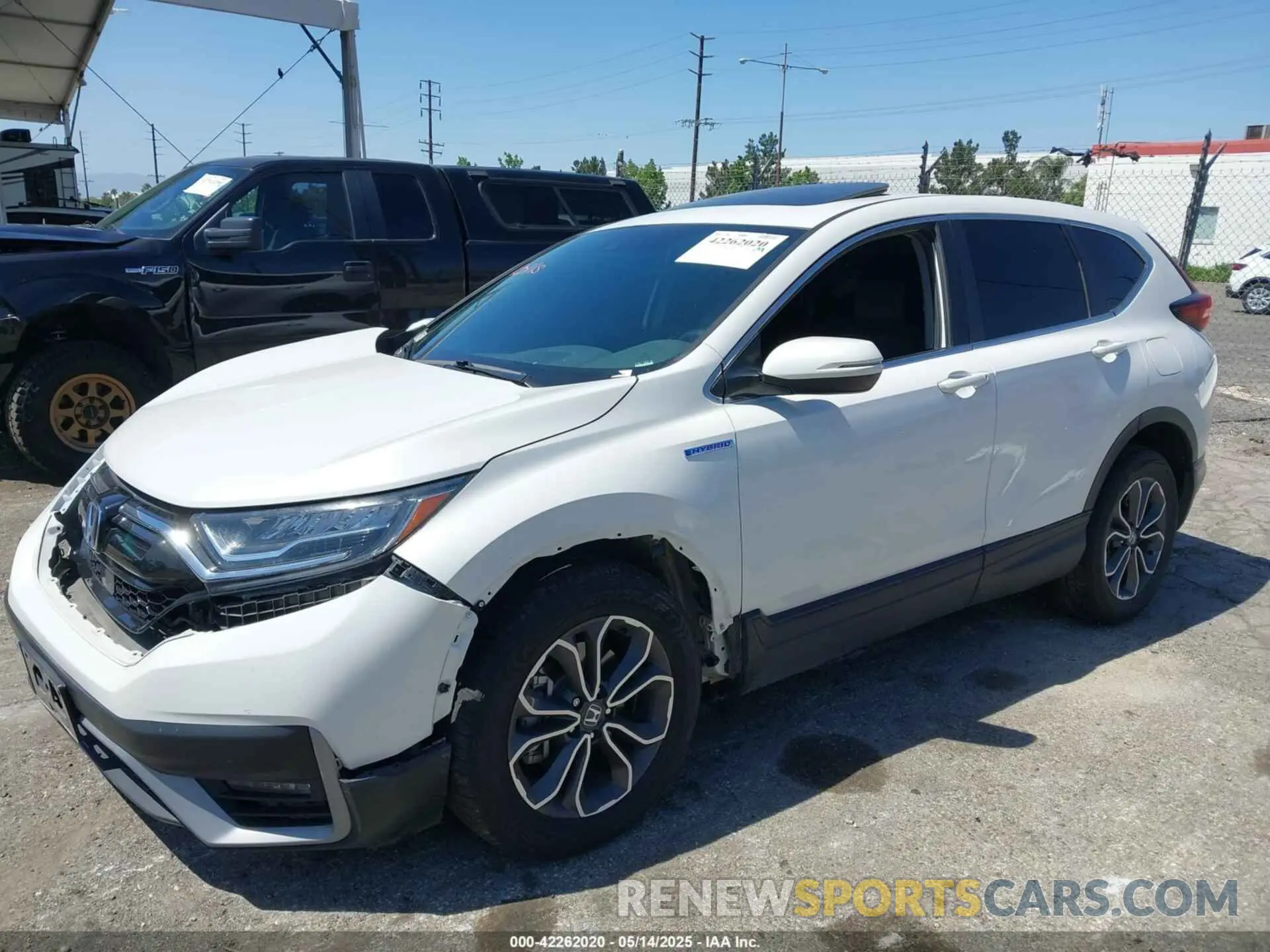 2 fotografías del automóvil dañado 5J6RT6H80NL030272 HONDA CR-V HYBRID 2022