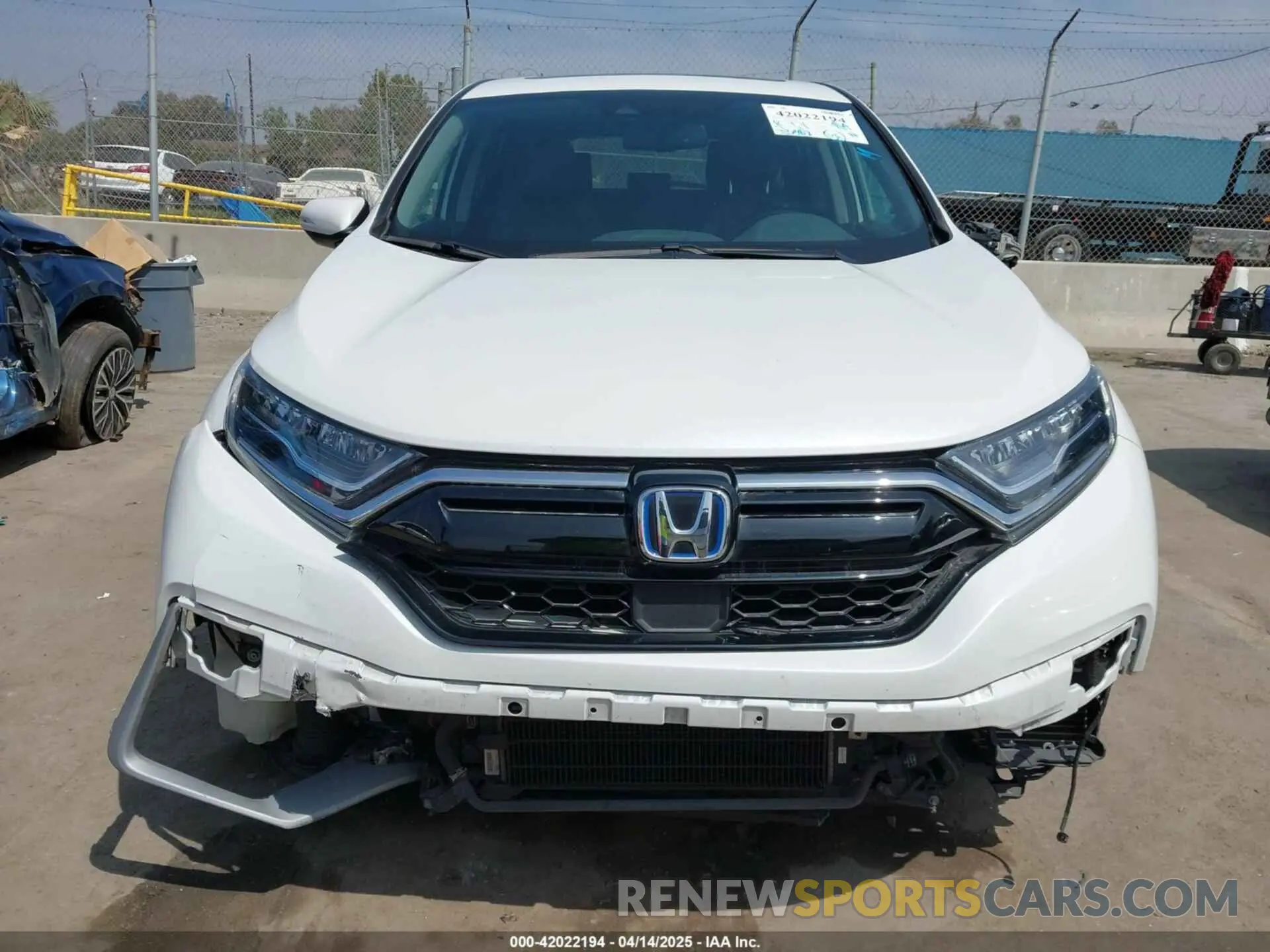 12 fotografías del automóvil dañado 5J6RT6H81NL027736 HONDA CR-V HYBRID 2022