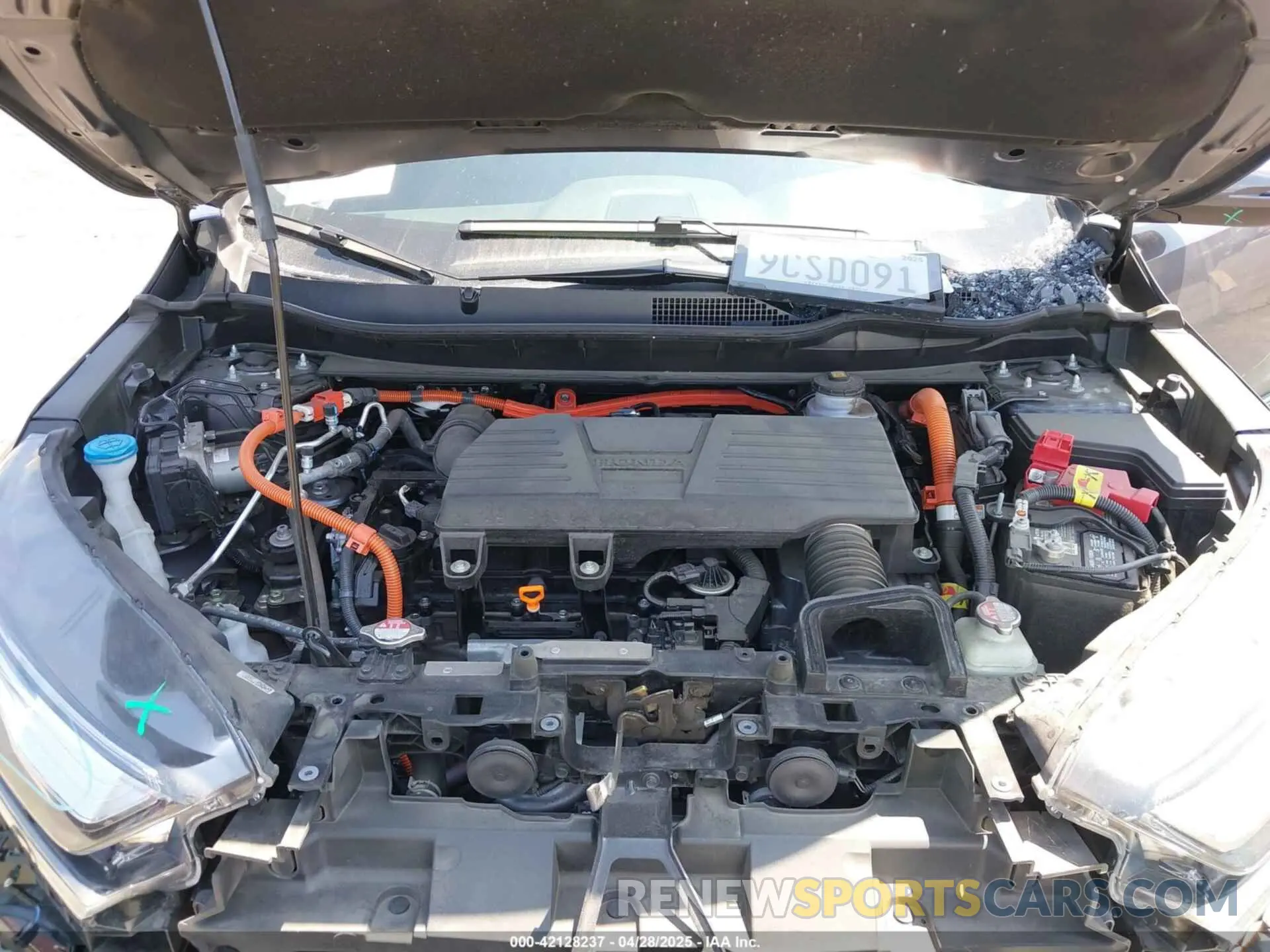 10 fotografías del automóvil dañado 5J6RT6H89NL042923 HONDA CR-V HYBRID 2022