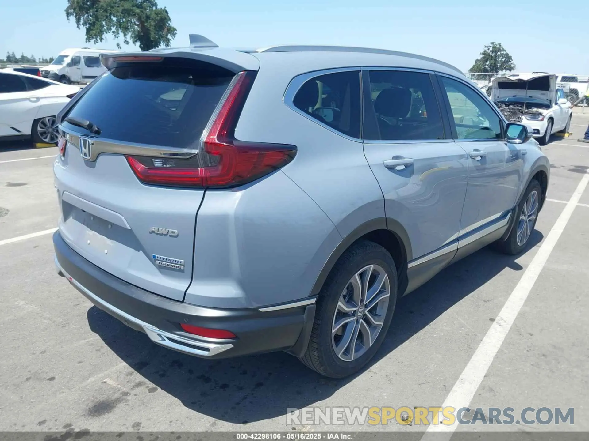 4 fotografías del automóvil dañado 5J6RT6H92NL025034 HONDA CR-V HYBRID 2022