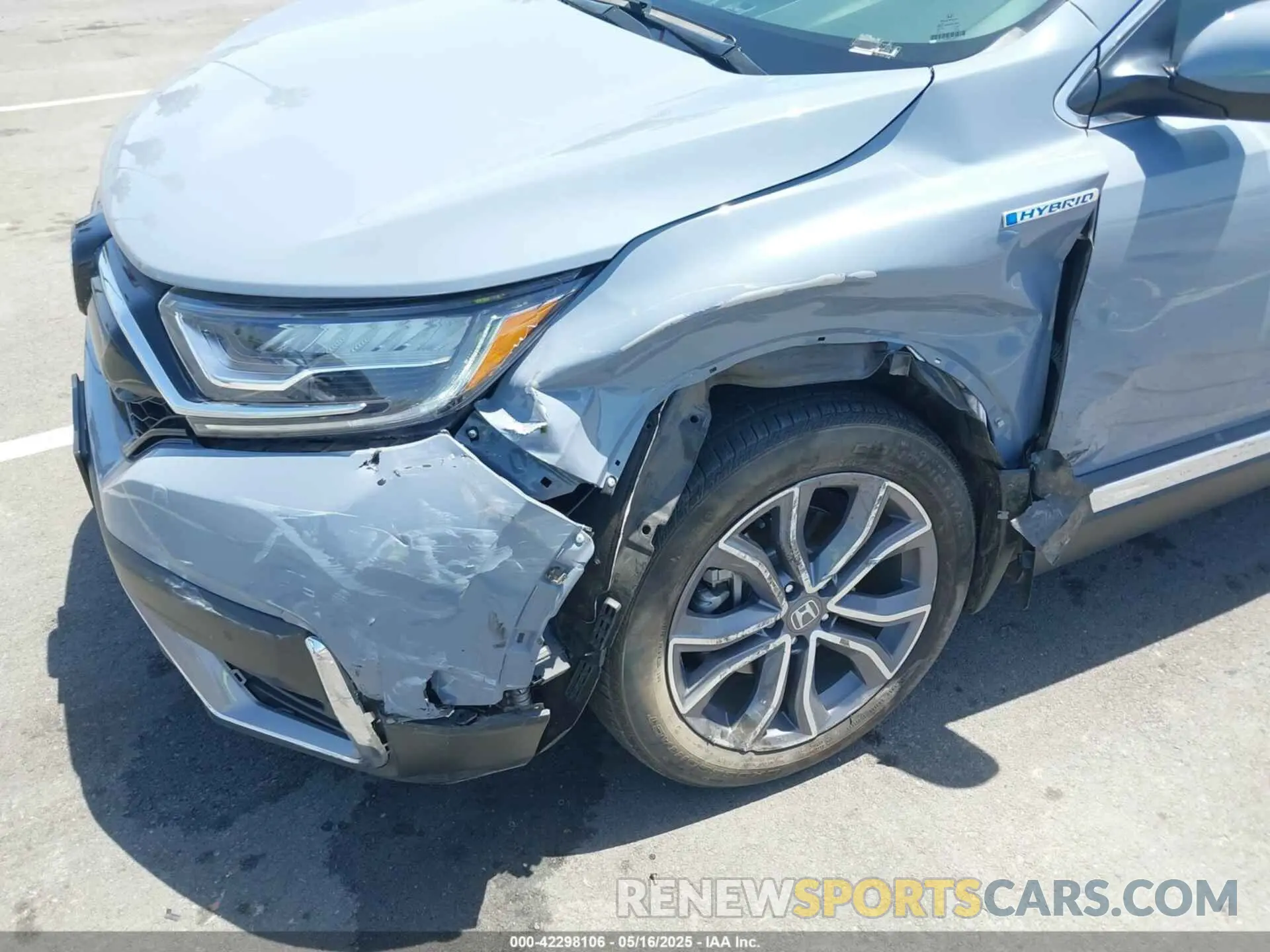 6 fotografías del automóvil dañado 5J6RT6H92NL025034 HONDA CR-V HYBRID 2022