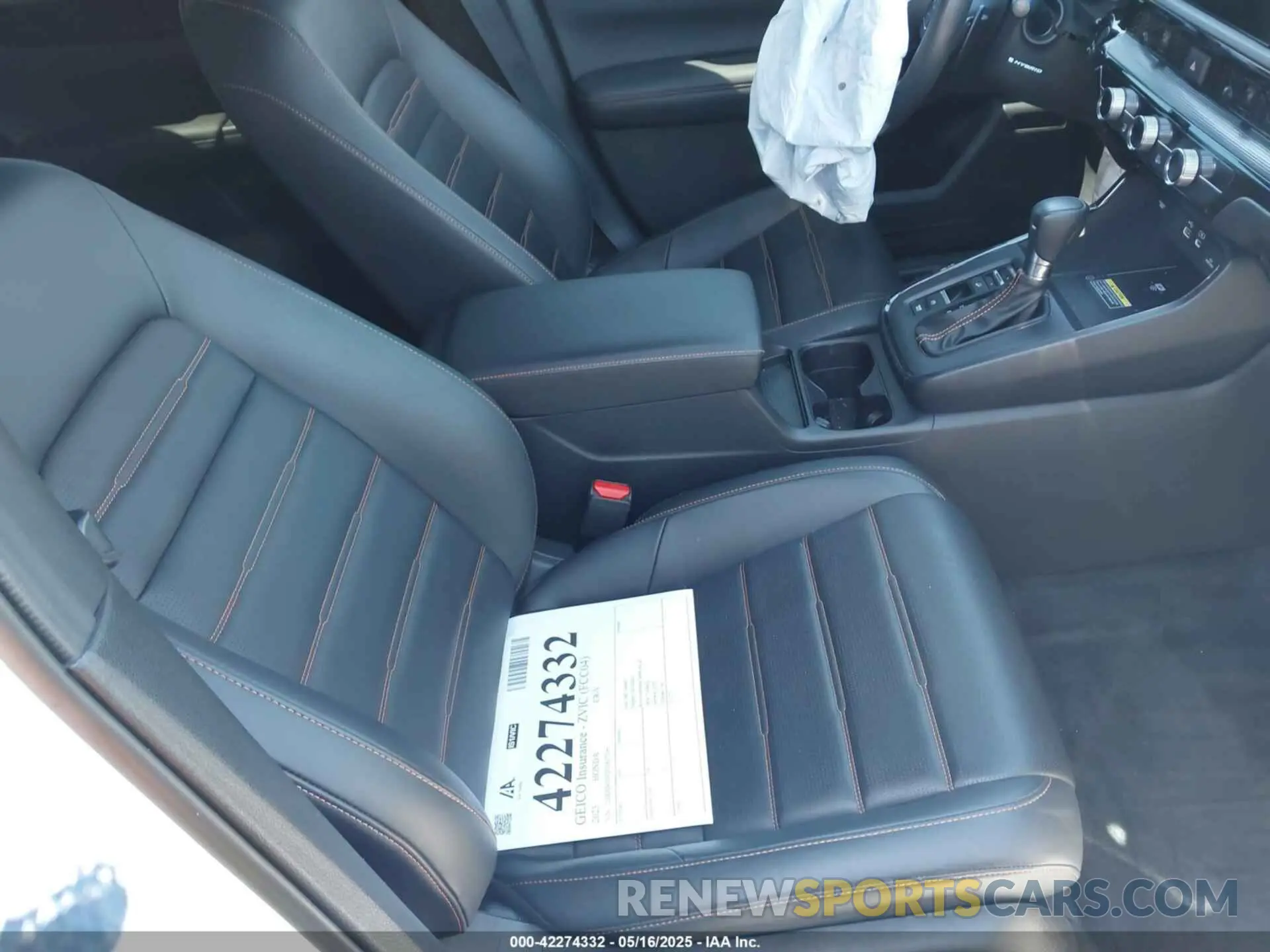 5 fotografías del automóvil dañado 2HKRS6H92PH807396 HONDA CR-V HYBRID 2023