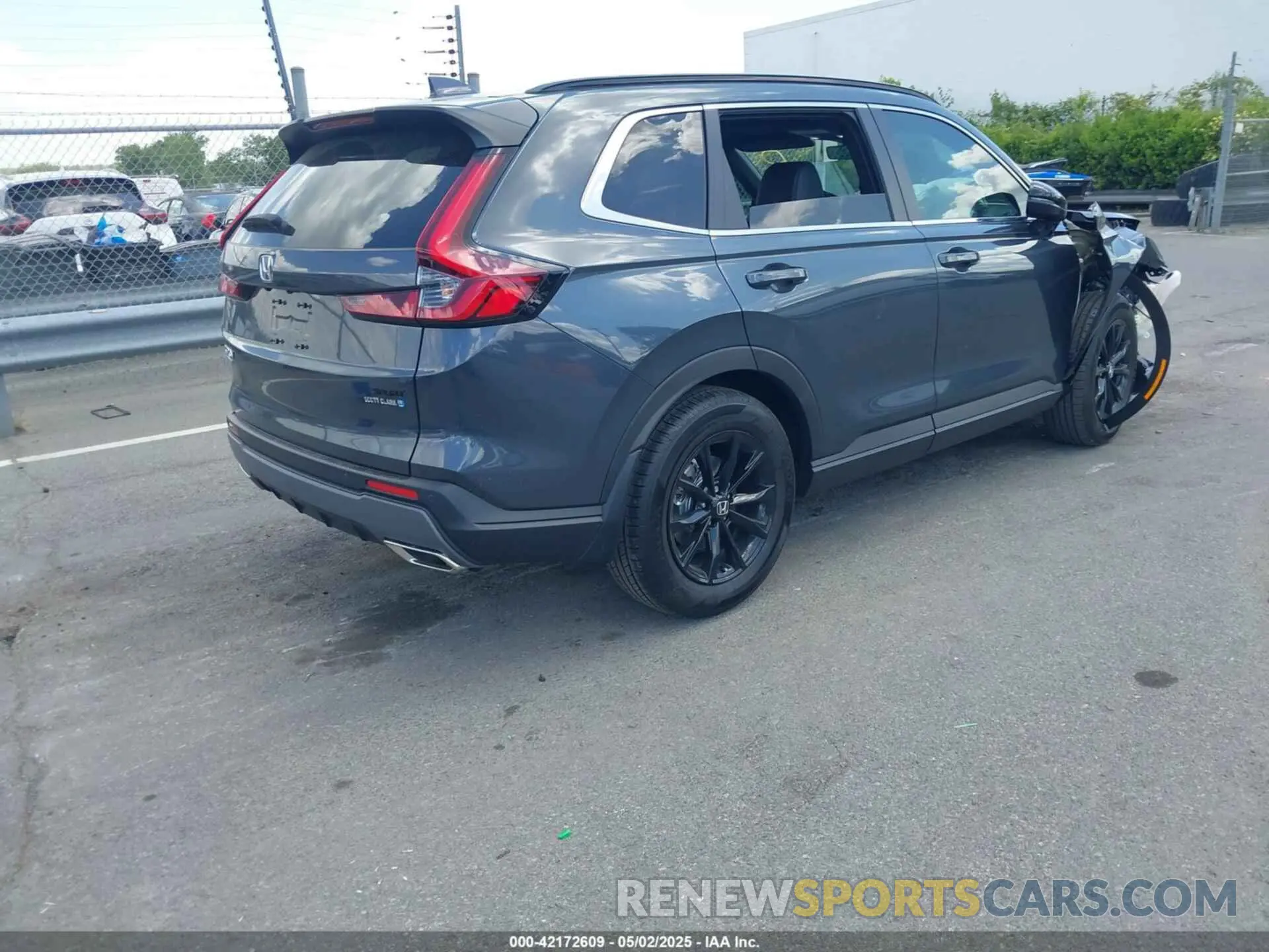 4 fotografías del automóvil dañado 5J6RS5H82SL009335 HONDA CR-V HYBRID 2025