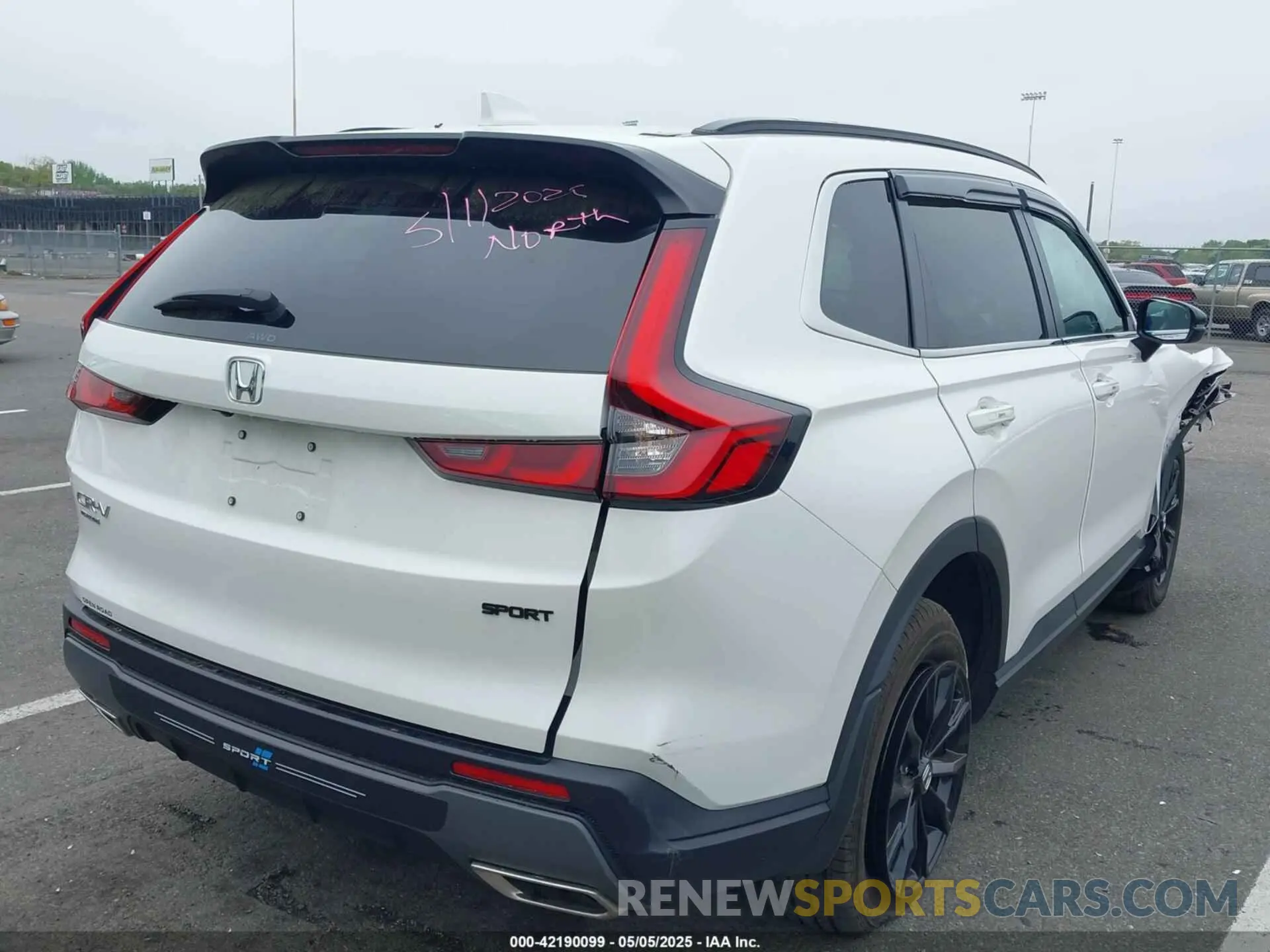4 fotografías del automóvil dañado 5J6RS6H59SL014933 HONDA CR-V HYBRID 2025