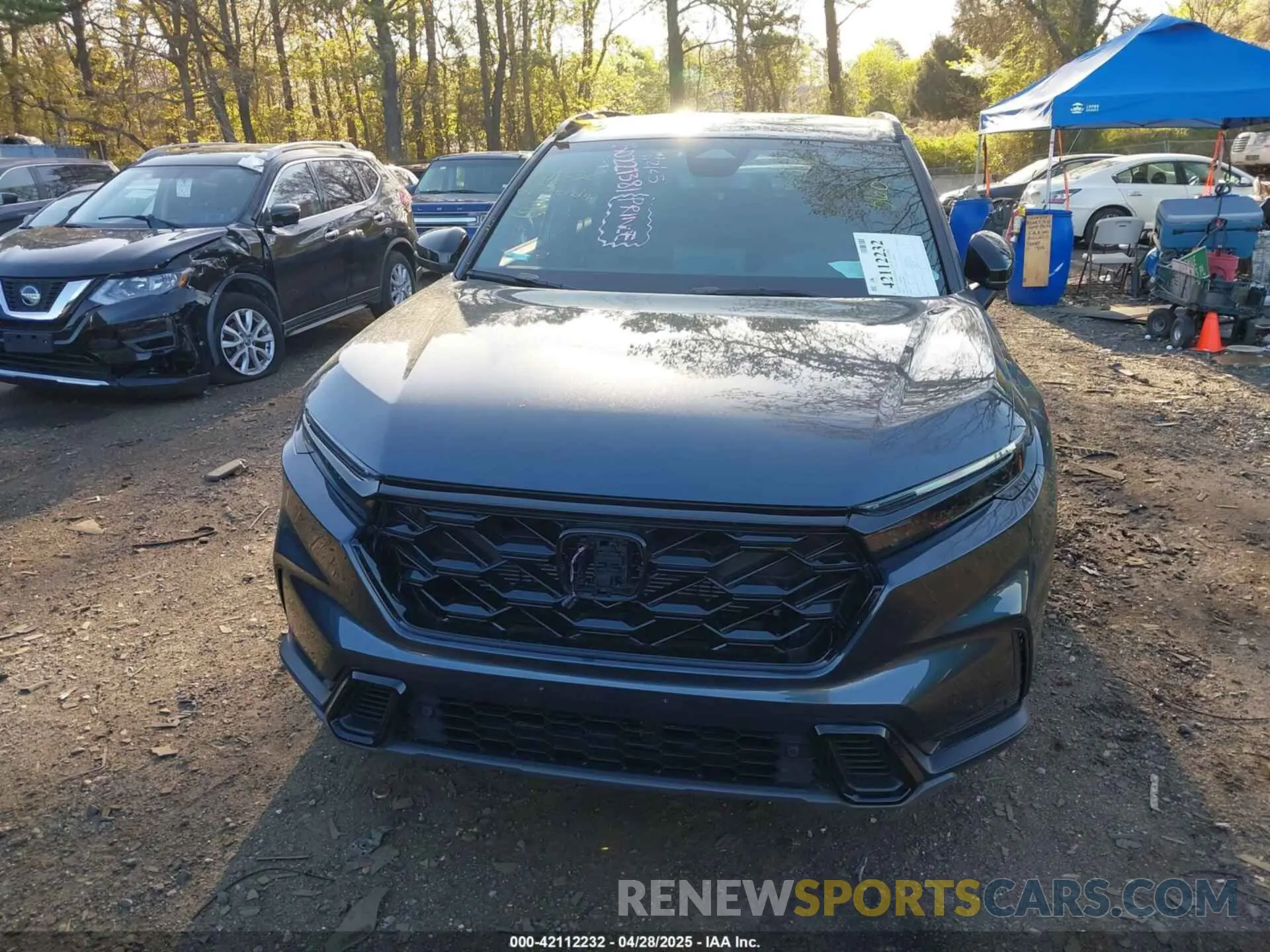 12 fotografías del automóvil dañado 7FARS6H85SE028321 HONDA CR-V HYBRID 2025