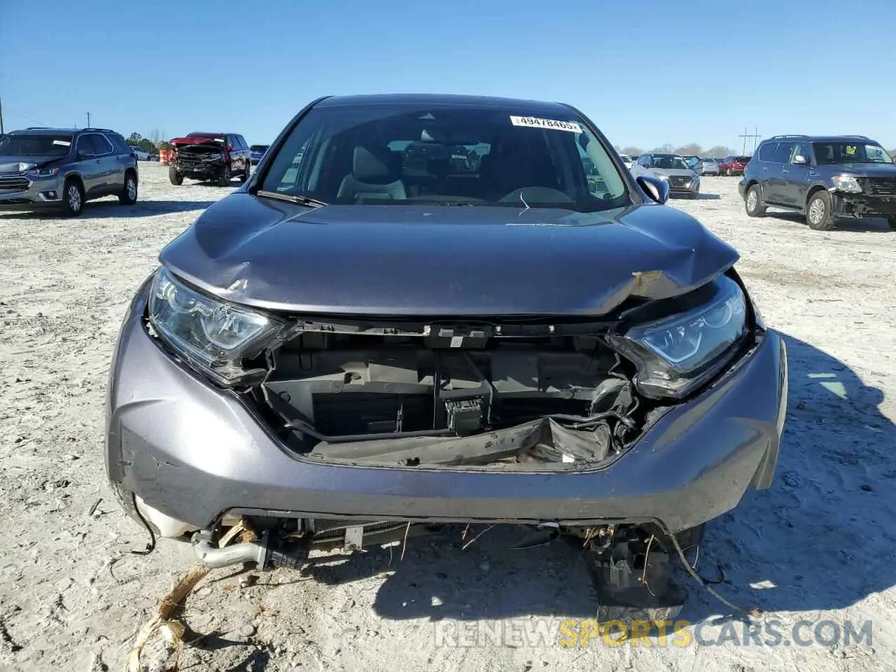 5 fotografías del automóvil dañado 2HKRW1H89KH509242 HONDA CRV 2019