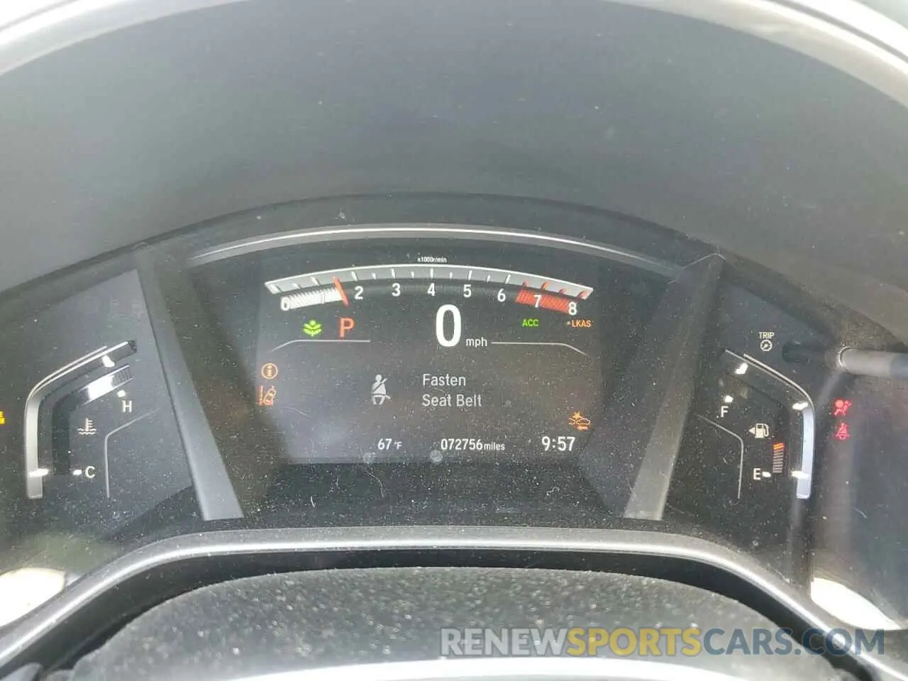 9 fotografías del automóvil dañado 2HKRW2H50KH654603 HONDA CRV 2019