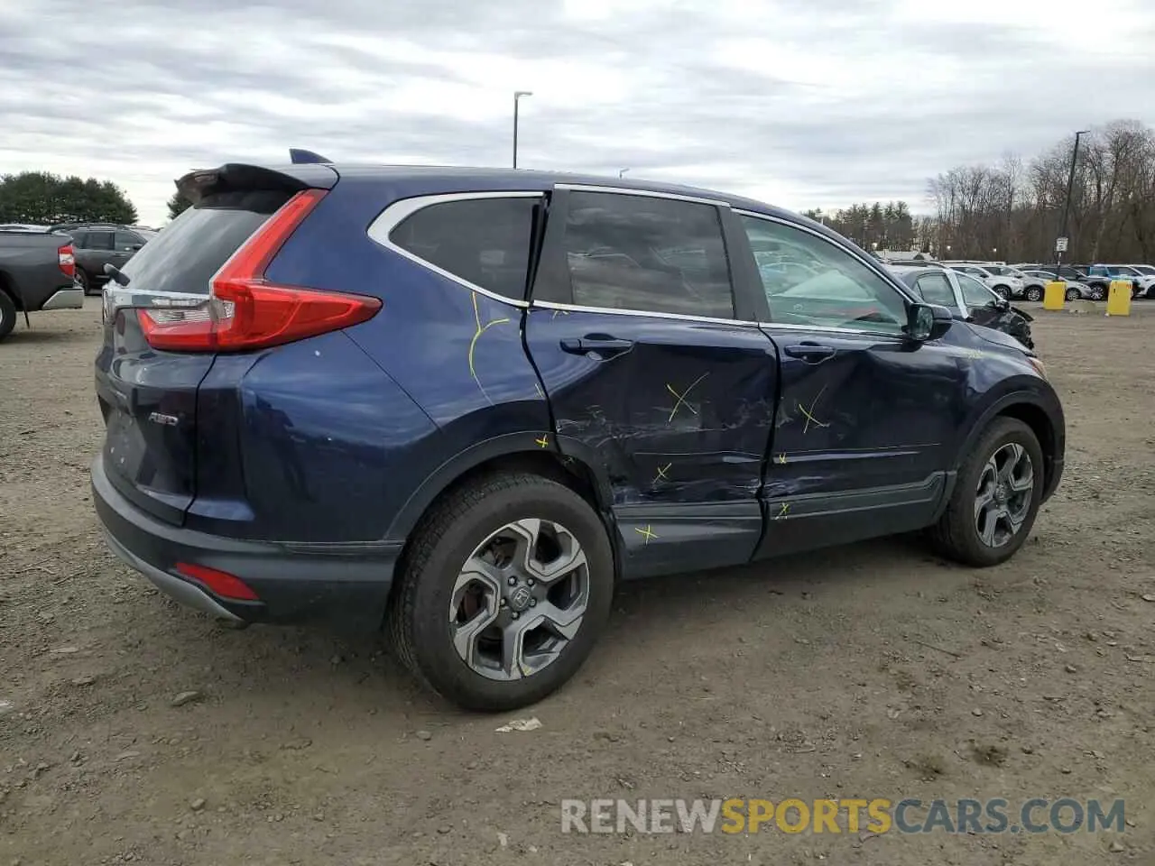 3 fotografías del automóvil dañado 2HKRW2H51KH633131 HONDA CRV 2019