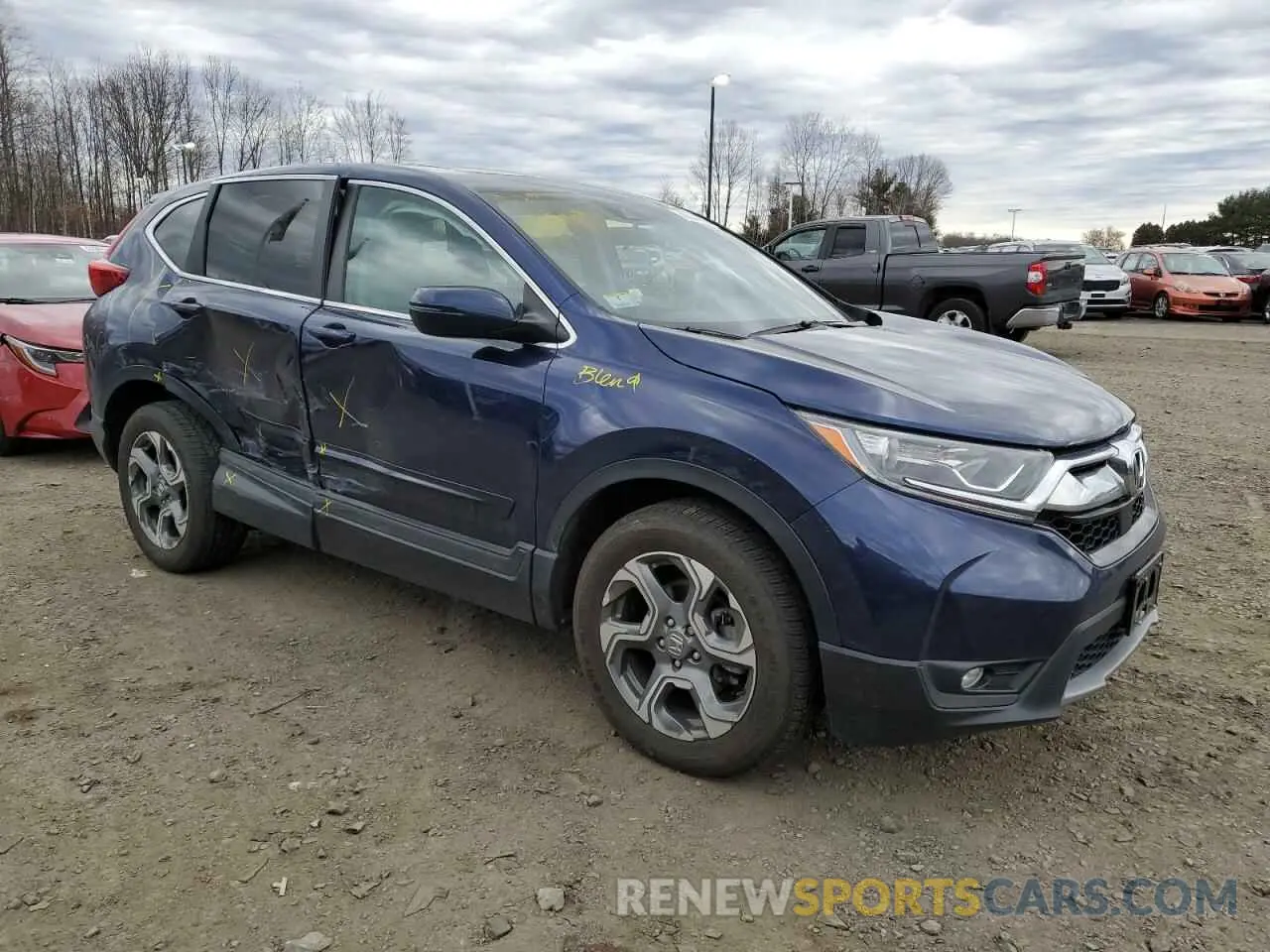 4 fotografías del automóvil dañado 2HKRW2H51KH633131 HONDA CRV 2019