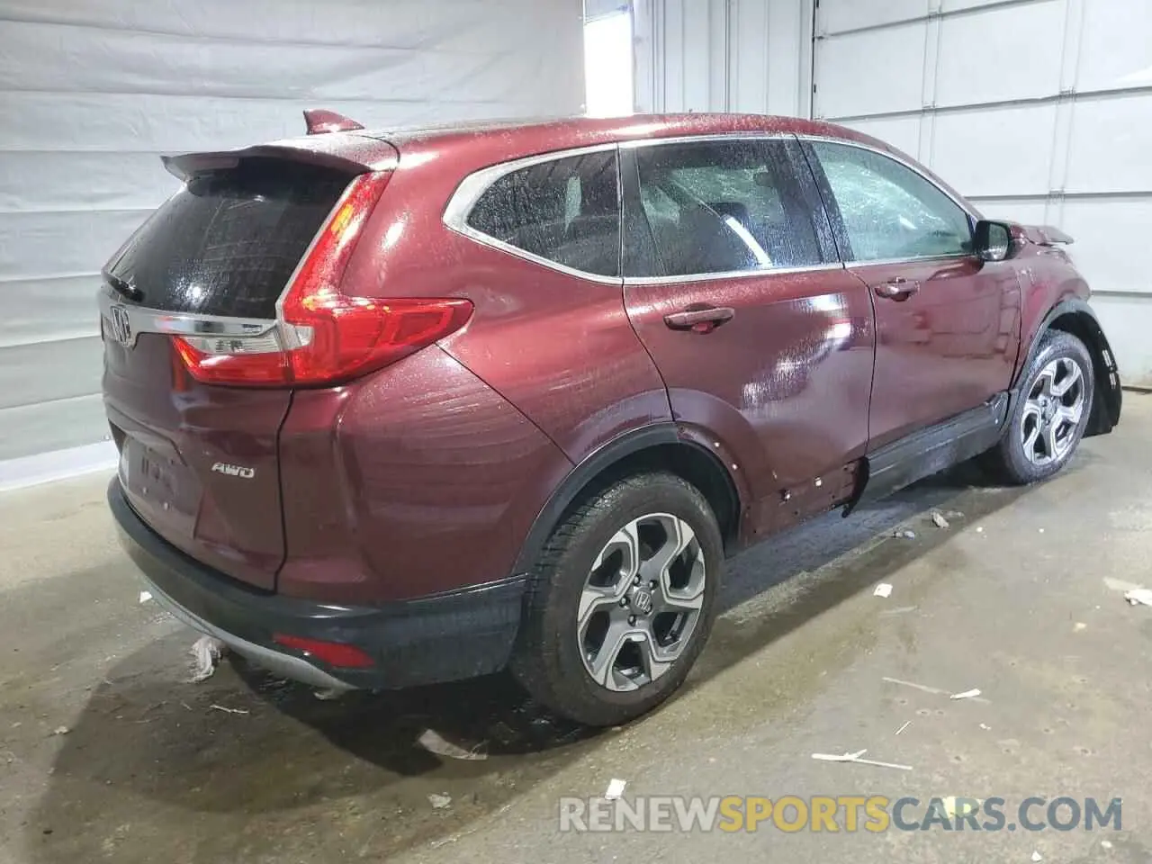 3 fotografías del automóvil dañado 2HKRW2H52KH606357 HONDA CRV 2019