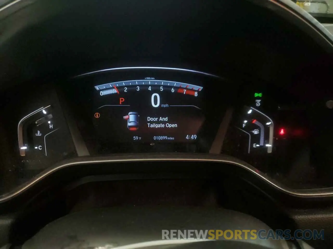 9 fotografías del automóvil dañado 2HKRW2H52KH662962 HONDA CRV 2019