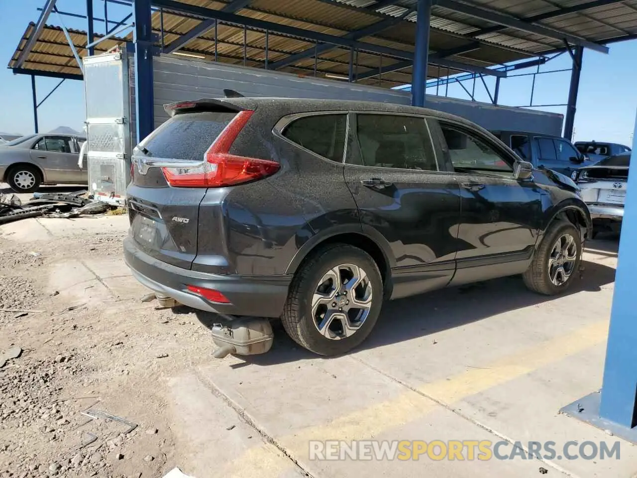 3 fotografías del automóvil dañado 2HKRW2H53KH666664 HONDA CRV 2019