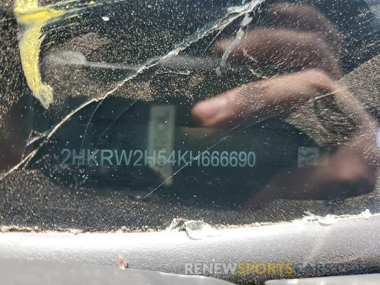 13 fotografías del automóvil dañado 2HKRW2H54KH666690 HONDA CRV 2019