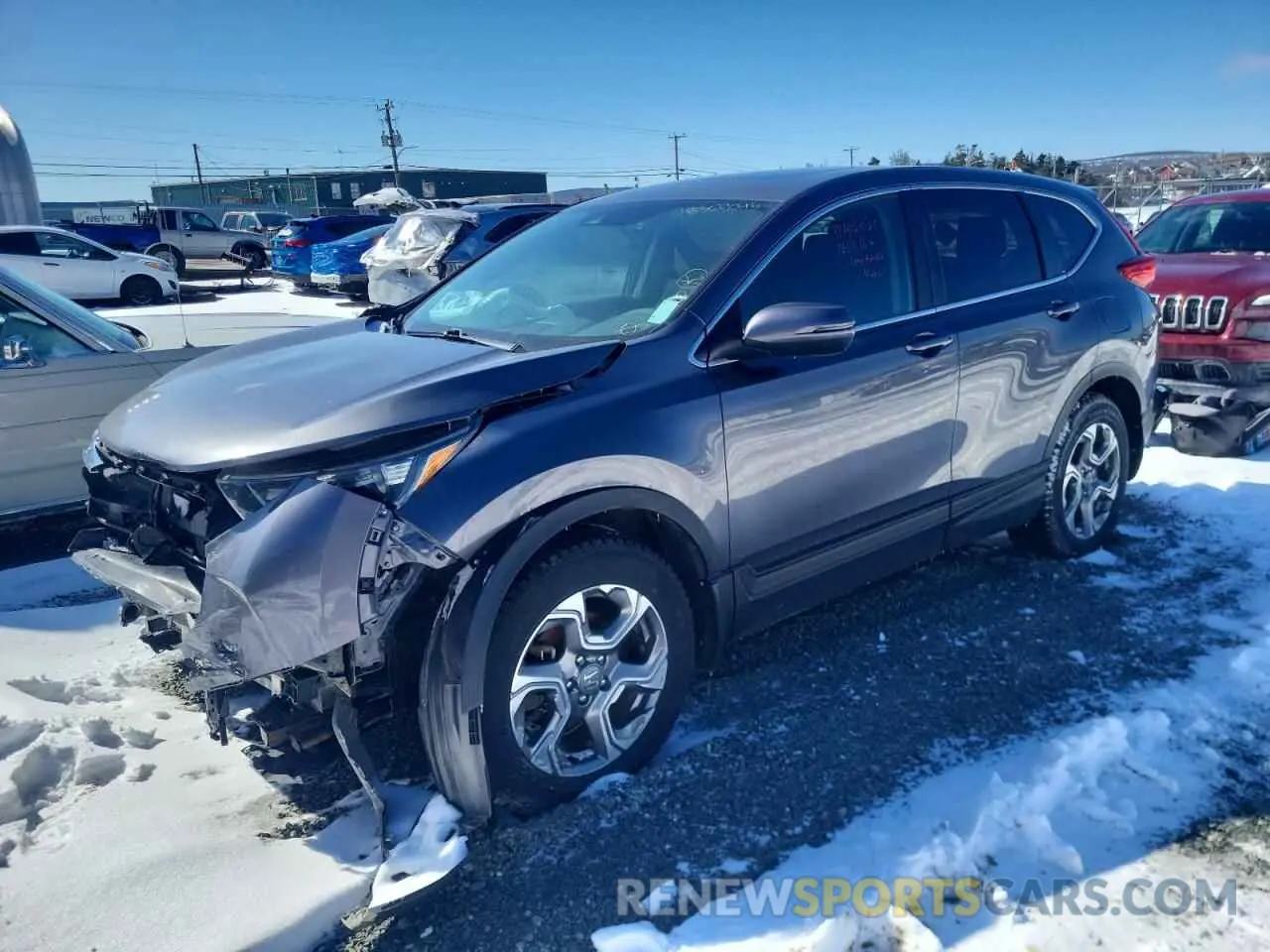 1 fotografías del automóvil dañado 2HKRW2H58KH114822 HONDA CRV 2019