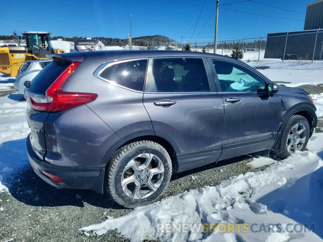 3 fotografías del automóvil dañado 2HKRW2H58KH114822 HONDA CRV 2019