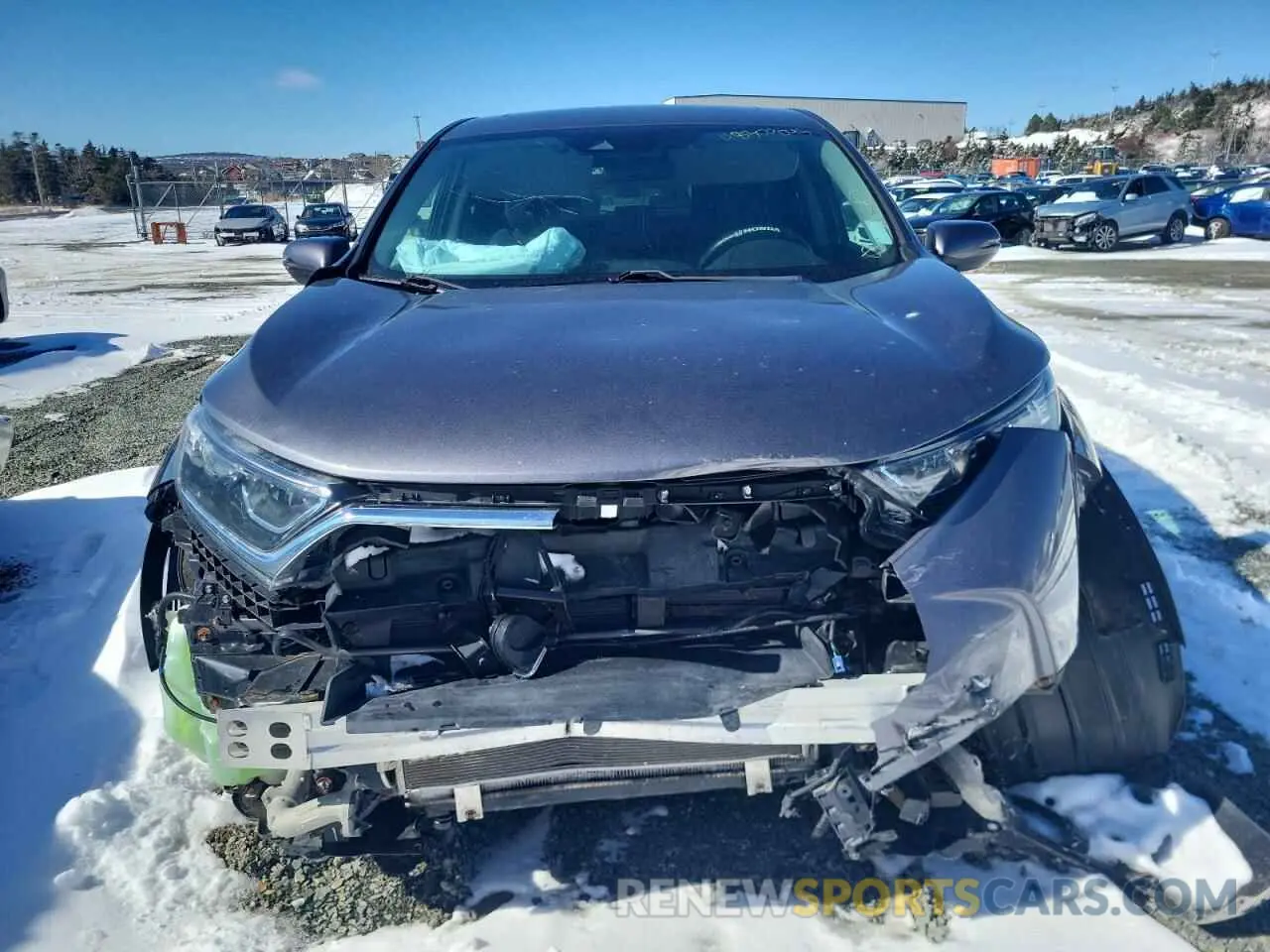 5 fotografías del automóvil dañado 2HKRW2H58KH114822 HONDA CRV 2019