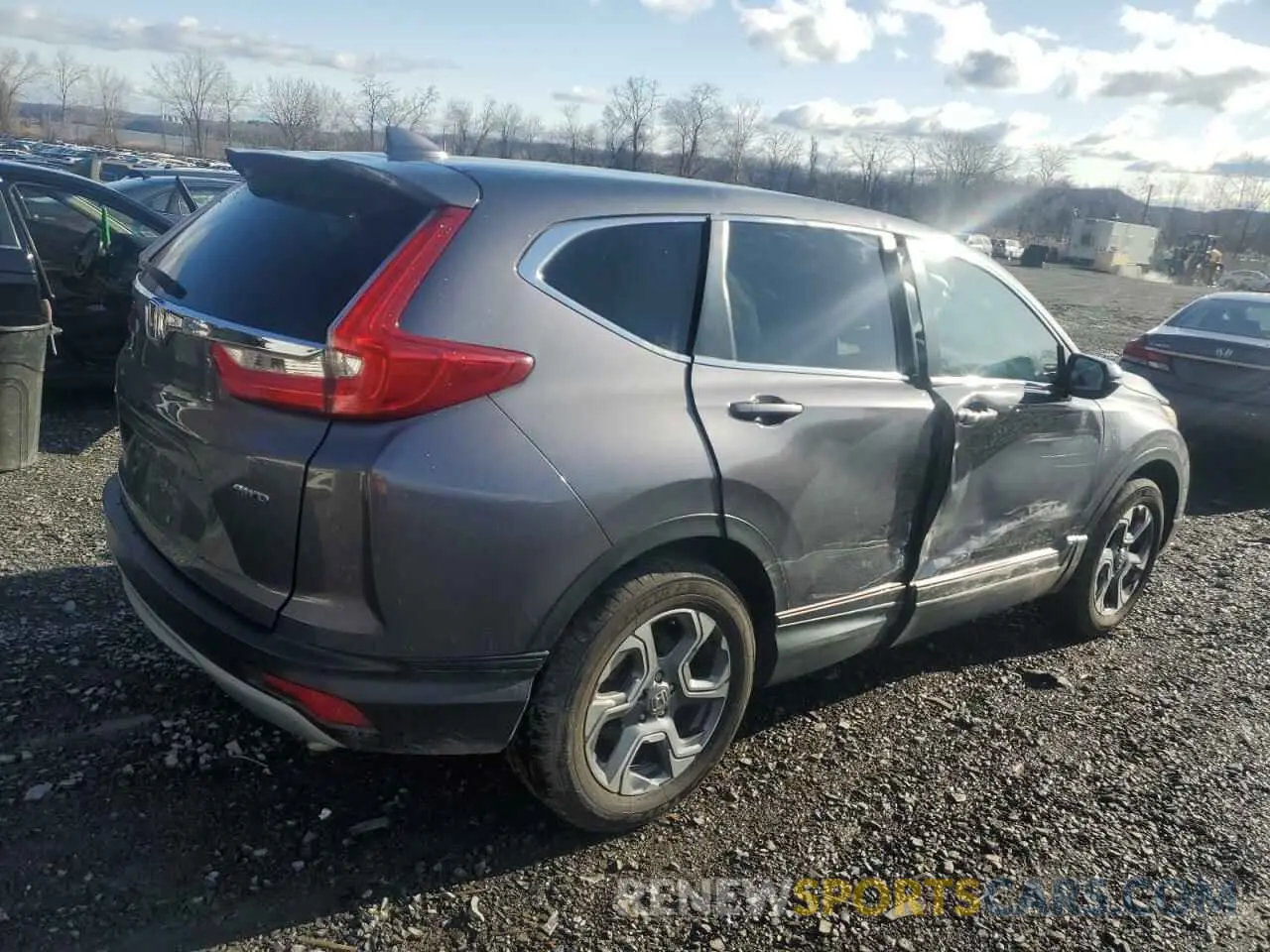 3 fotografías del automóvil dañado 2HKRW2H59KH626363 HONDA CRV 2019