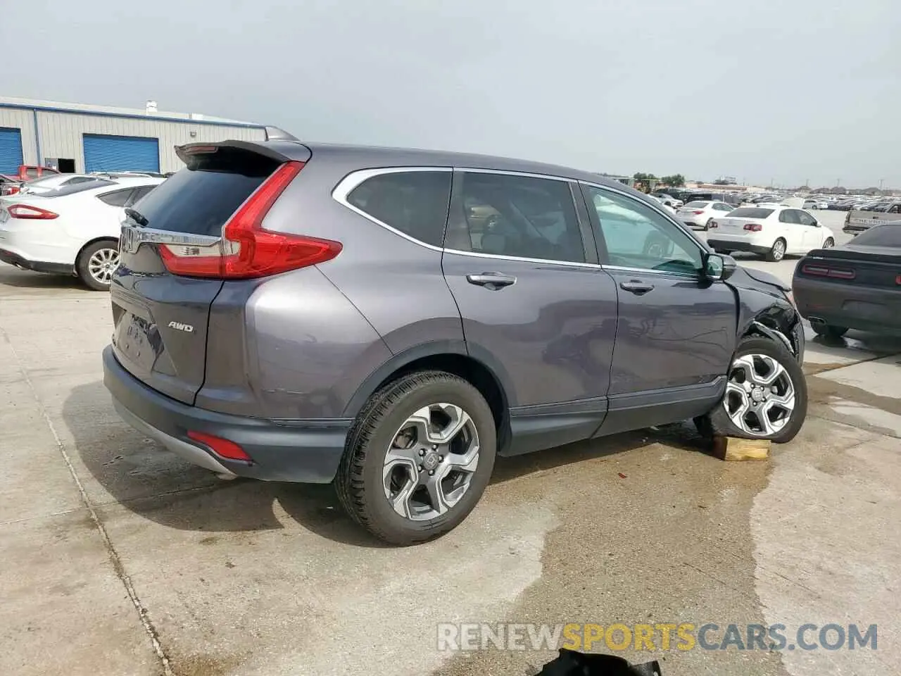 3 fotografías del automóvil dañado 2HKRW2H59KH667480 HONDA CRV 2019