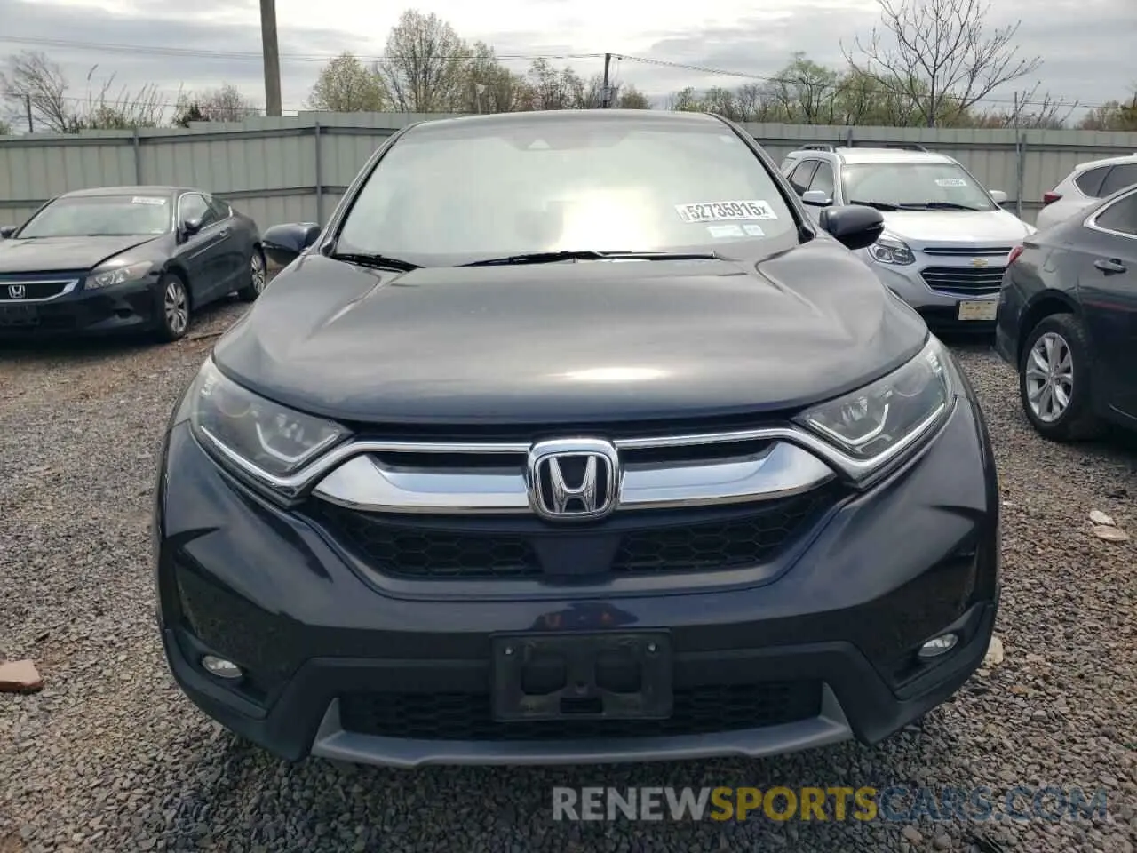 5 fotografías del automóvil dañado 2HKRW2H85KH615497 HONDA CRV 2019